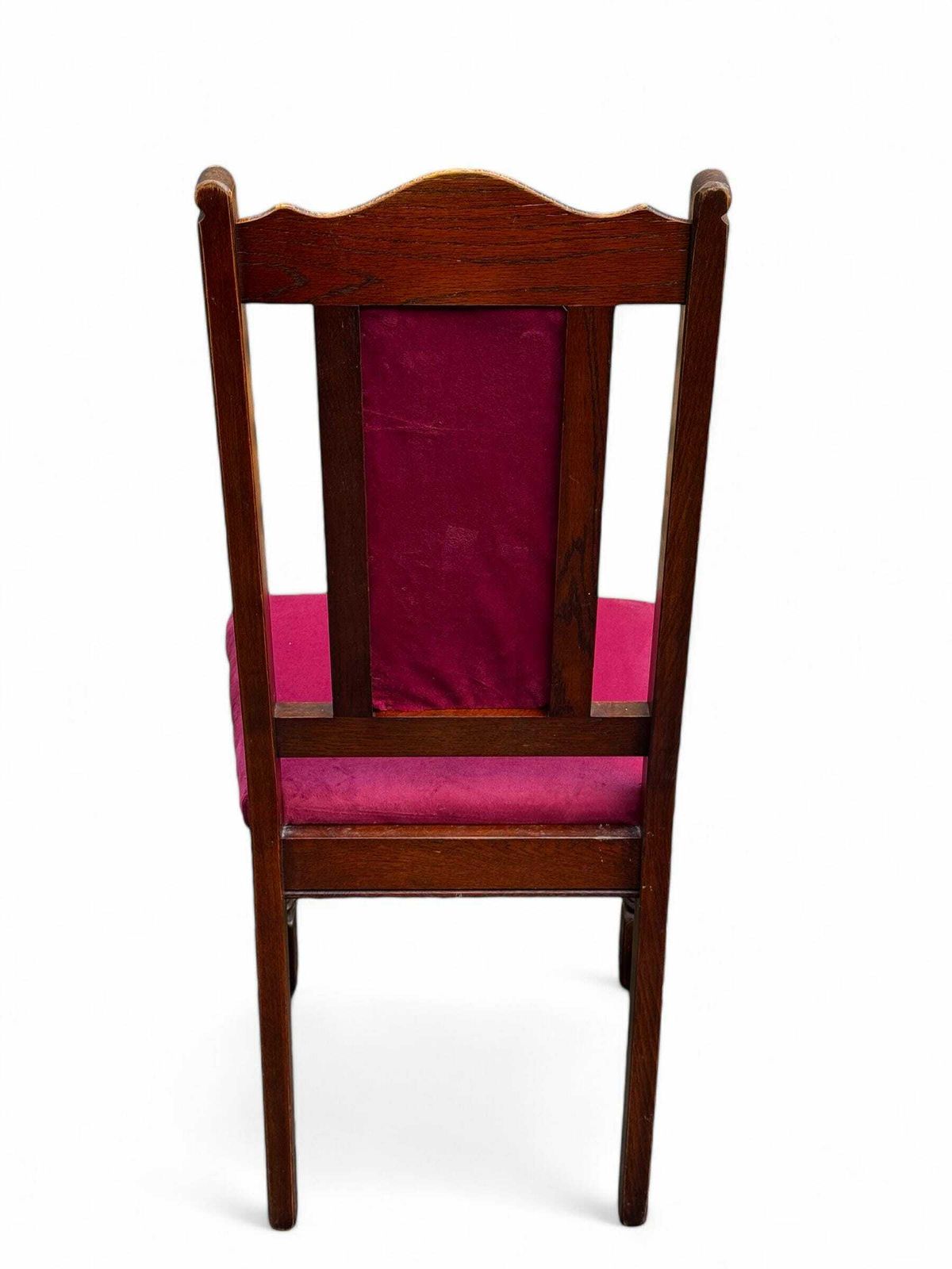 Vintage Old Charm Wood Bros Oak Dining Chairs C1970 / Solid Oak Wooden Frames / Set Of 6 photo vinterior