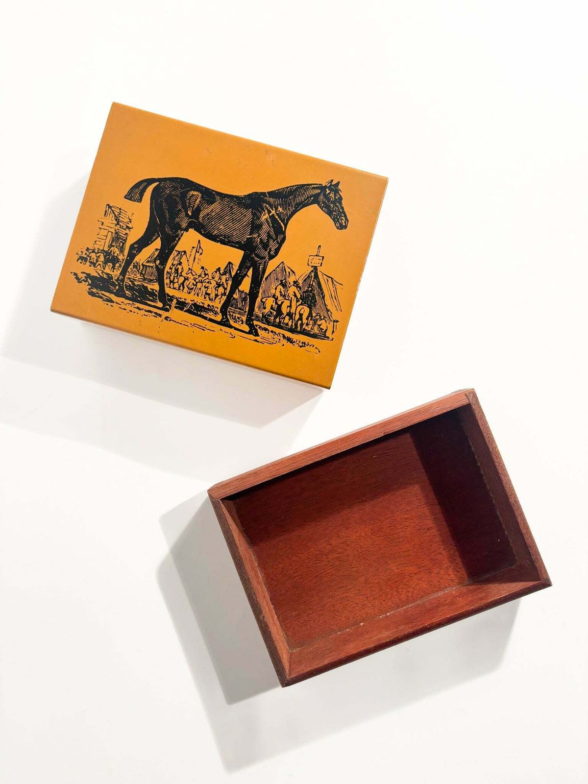 Piero Fornasetti Collector's Box With Horse In Metal And Wood From The 1950s photo 452.0