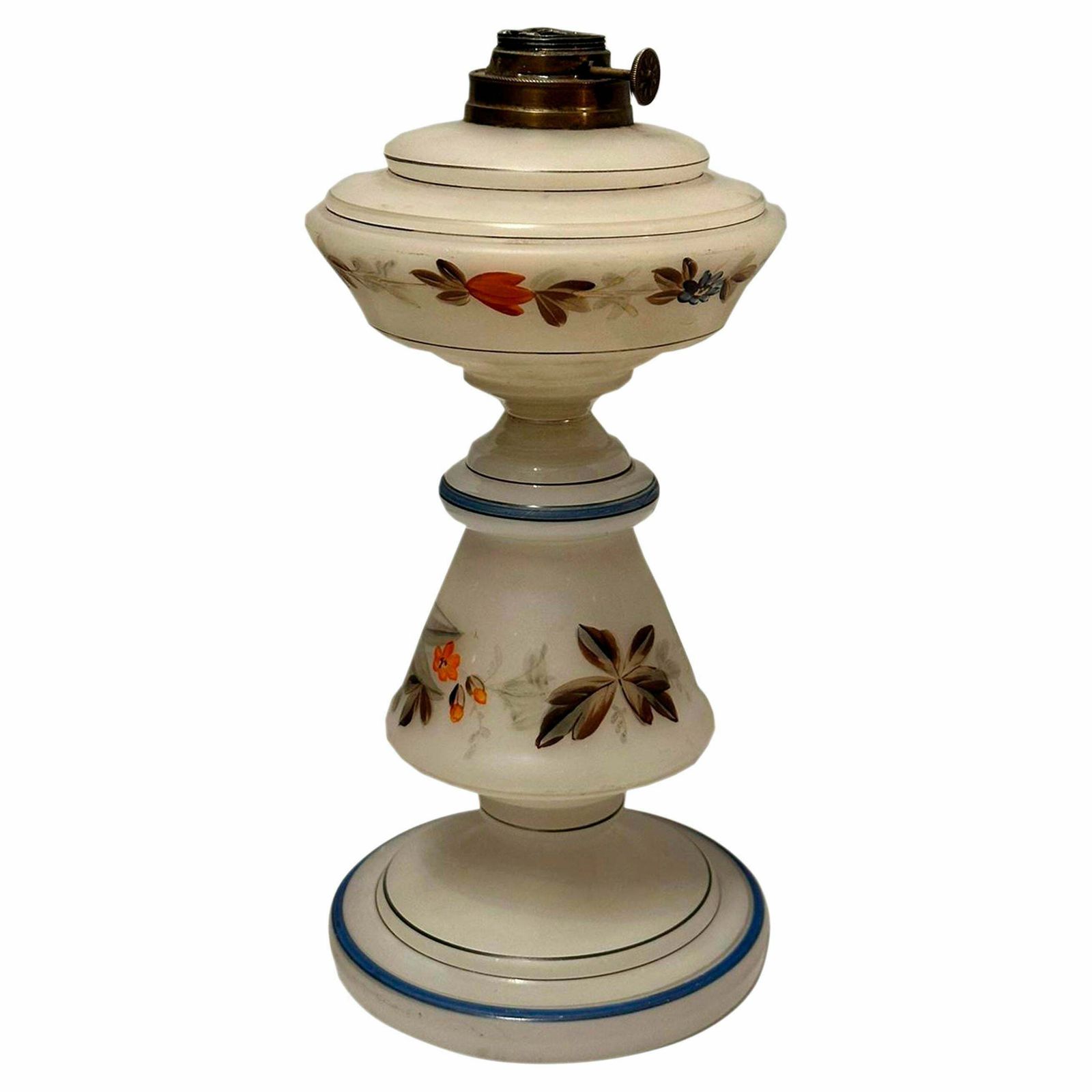 White Opaline Lamp From The Royal Factory Of La Granja. Segovia, Spain, 17th.