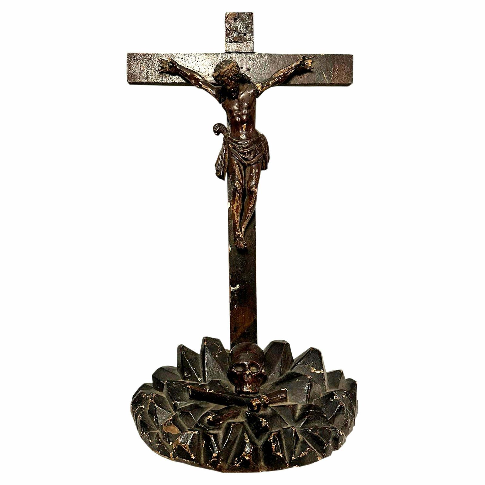 Hand Crafted Boxwood Calvary Sculpture. Spain, 17th Century.