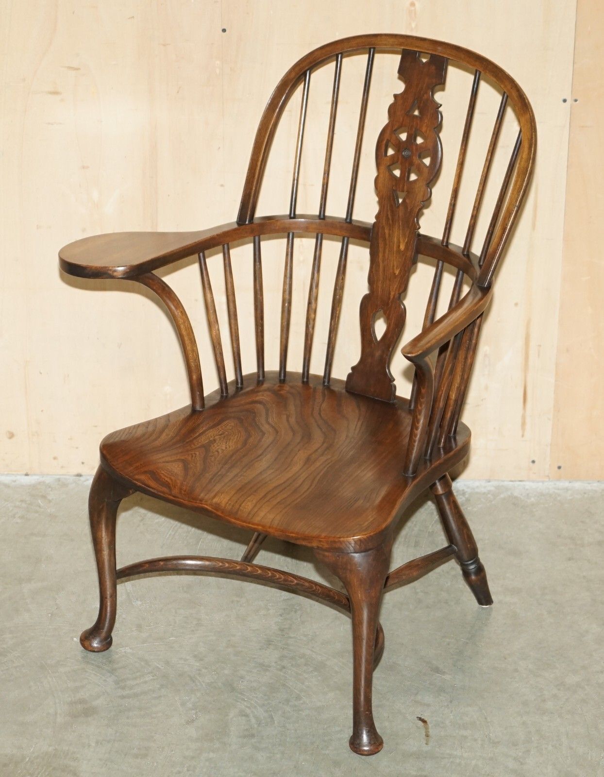 Super Rare, Highly Collectable Antique Victorian Windsor Armchair With Table Arm photo furniture