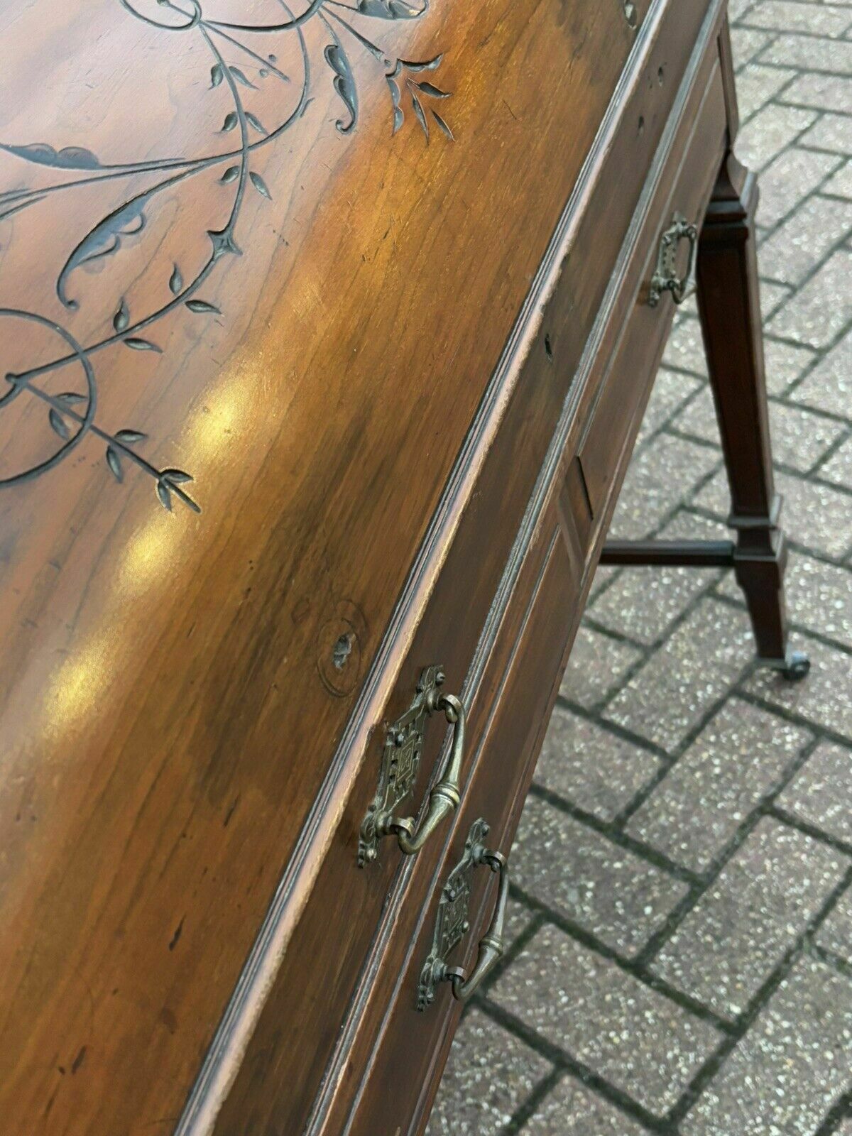 Victorian Satin Walnut Roll Top Desk With Fitted Interior , Loads Of Storage. photo 689.0