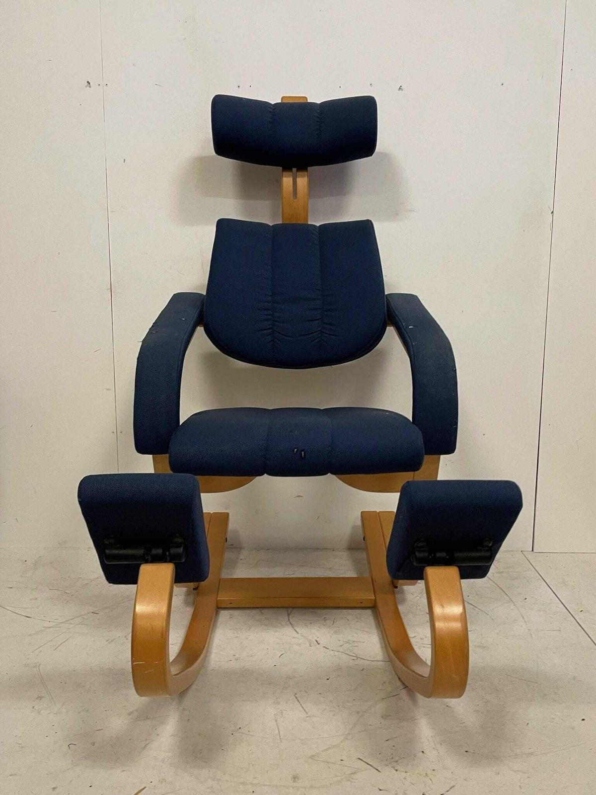 Stokke Duo 80s 90s Ergonomic Kneeling Office Lounge Chair Blue By Peter Opsvik photo Furniture