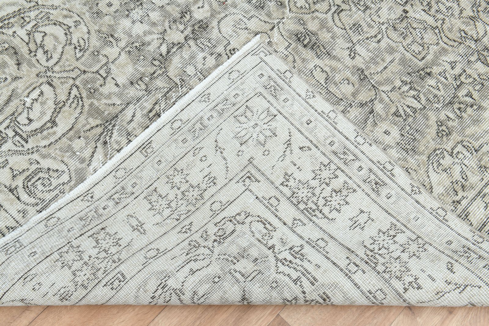 161x261 Cm Turkish Vintage Area Rug, Handmade  Beige Rugs, Wool Oushak Carpet, Living Room photo vintage