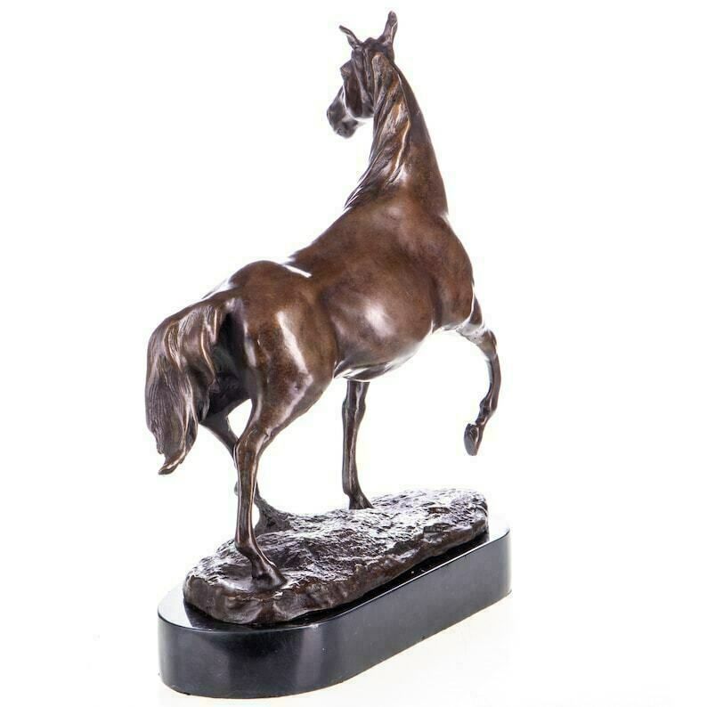 Antique Style Bronze Hot Cast Bronze Horse Sculpture Statue Bronze Figure , Vintage Figurine, Signed photo furniture