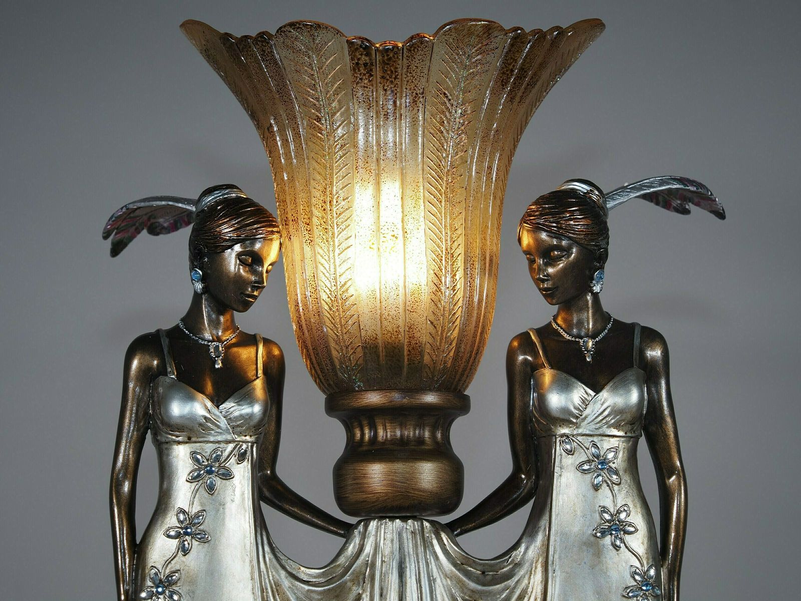 Art Deco Vintage Table Lamp Sculpture Lamp, Deco Home , Gift photo 322.0