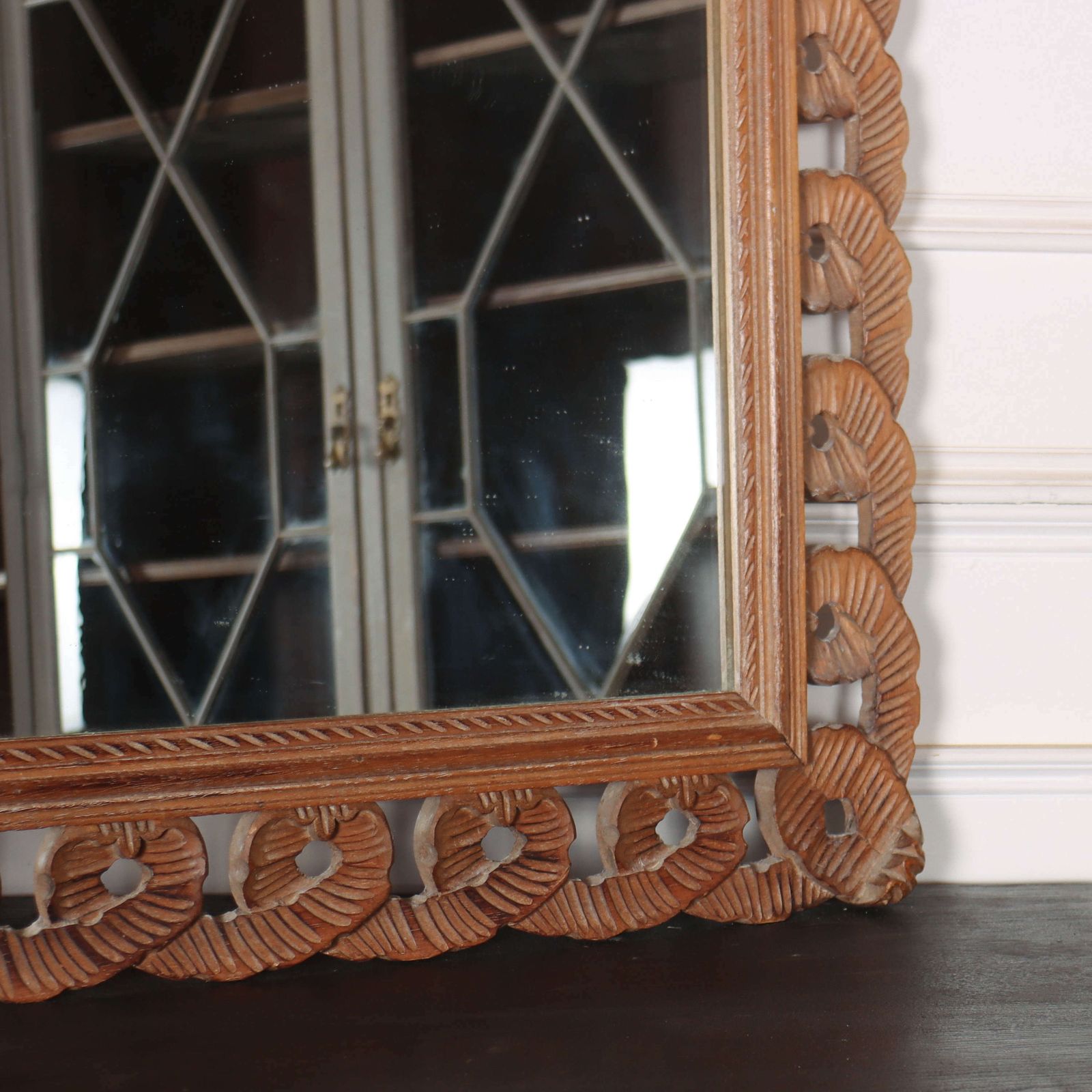Spanish Carved Pine Mirror, 1920s photo Home Decor