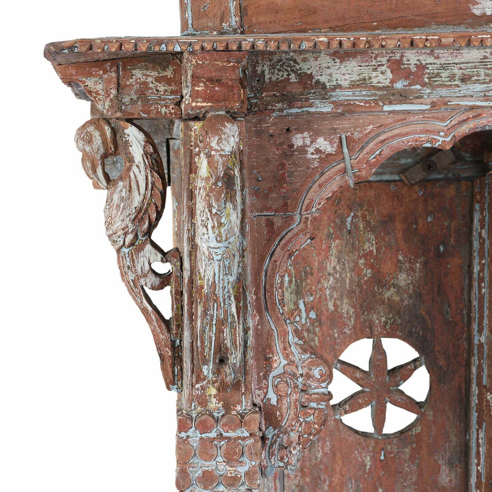 Antique Indian Painted House Shrine, 19th Century photo furniture