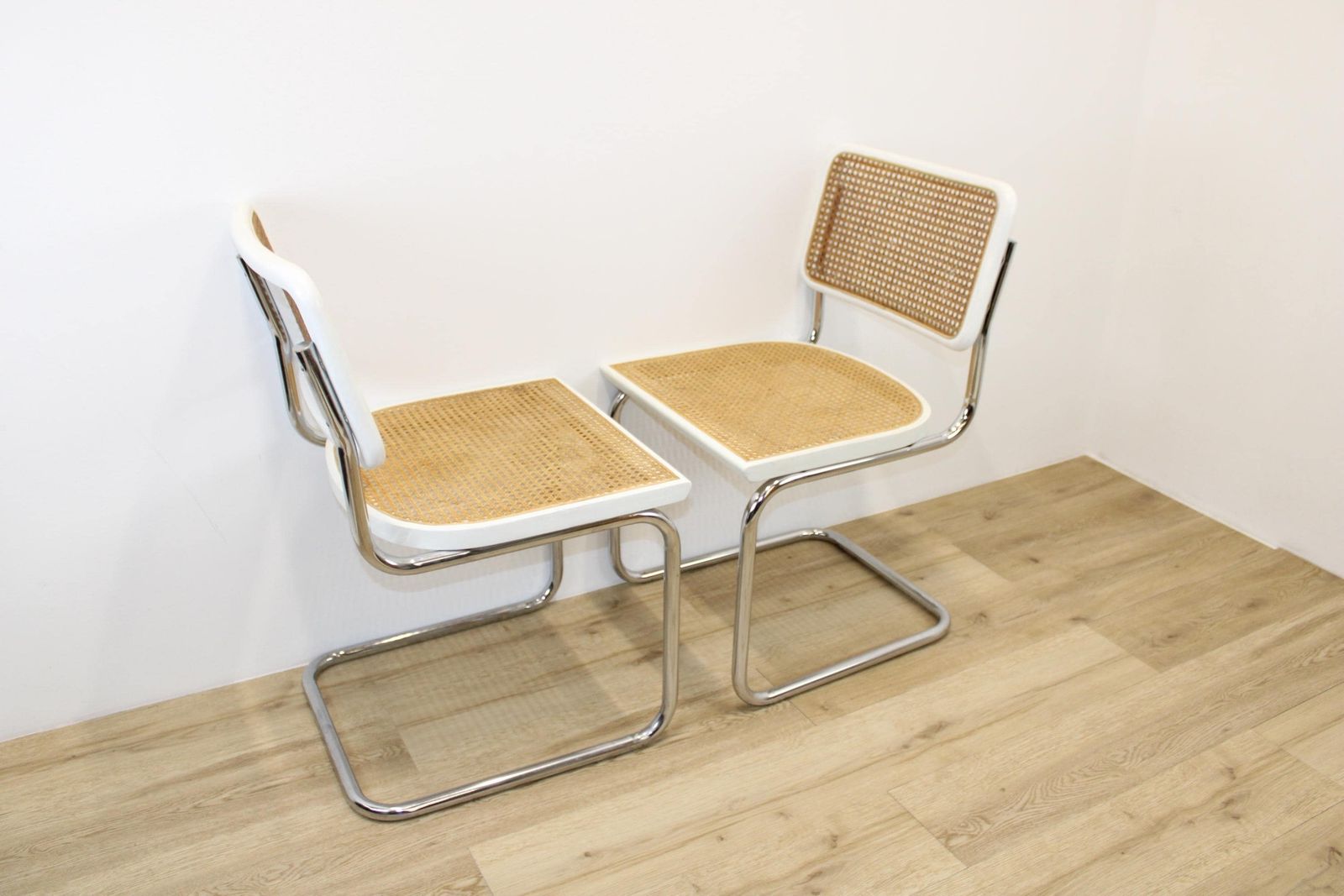 1 Of 2 Cesca Chairs/Chair By Marcel Breuer/Mid Century Modern Chair/Made In Yugoslavia 70's/Tubular Frame With Cane And Wood/Bauhaus Chair photo Furniture