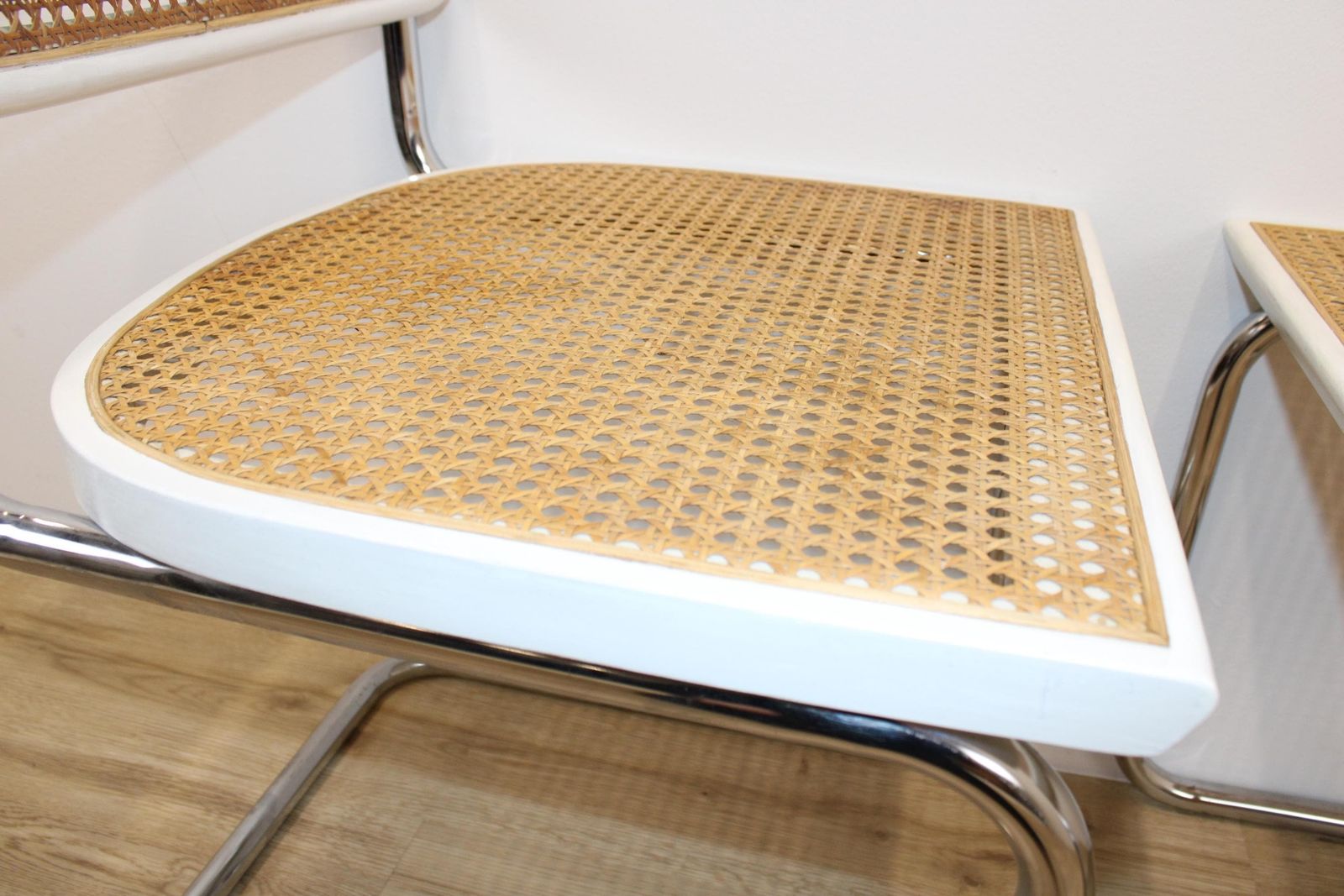 1 Of 2 Cesca Chairs/Chair By Marcel Breuer/Mid Century Modern Chair/Made In Yugoslavia 70's/Tubular Frame With Cane And Wood/Bauhaus Chair photo vinterior
