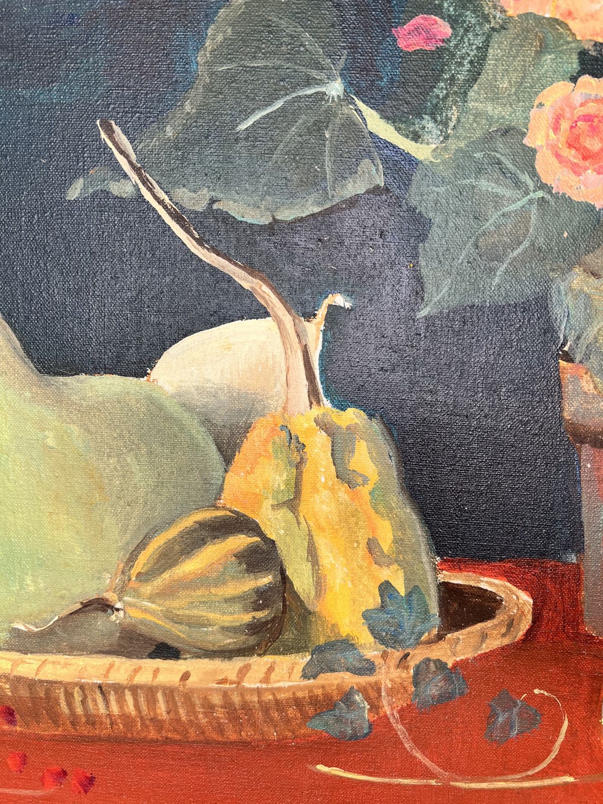 photo furniture Still Life With Colocynths, Original Oil Painting On Canvas