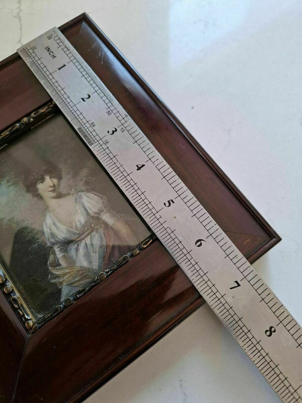 photo vinterior 2 Framed Miniature Portrait Engravings After John Hoppner Catherine Howard & Lady Gertrude