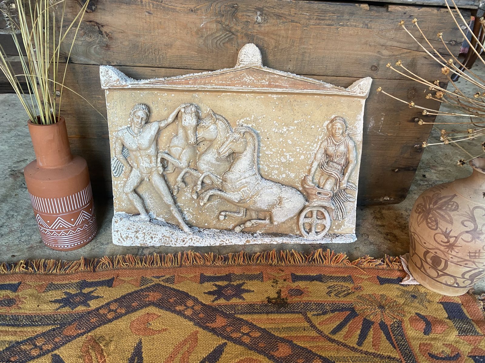 Greek Plaque Of Persephone By Hades photo vinterior