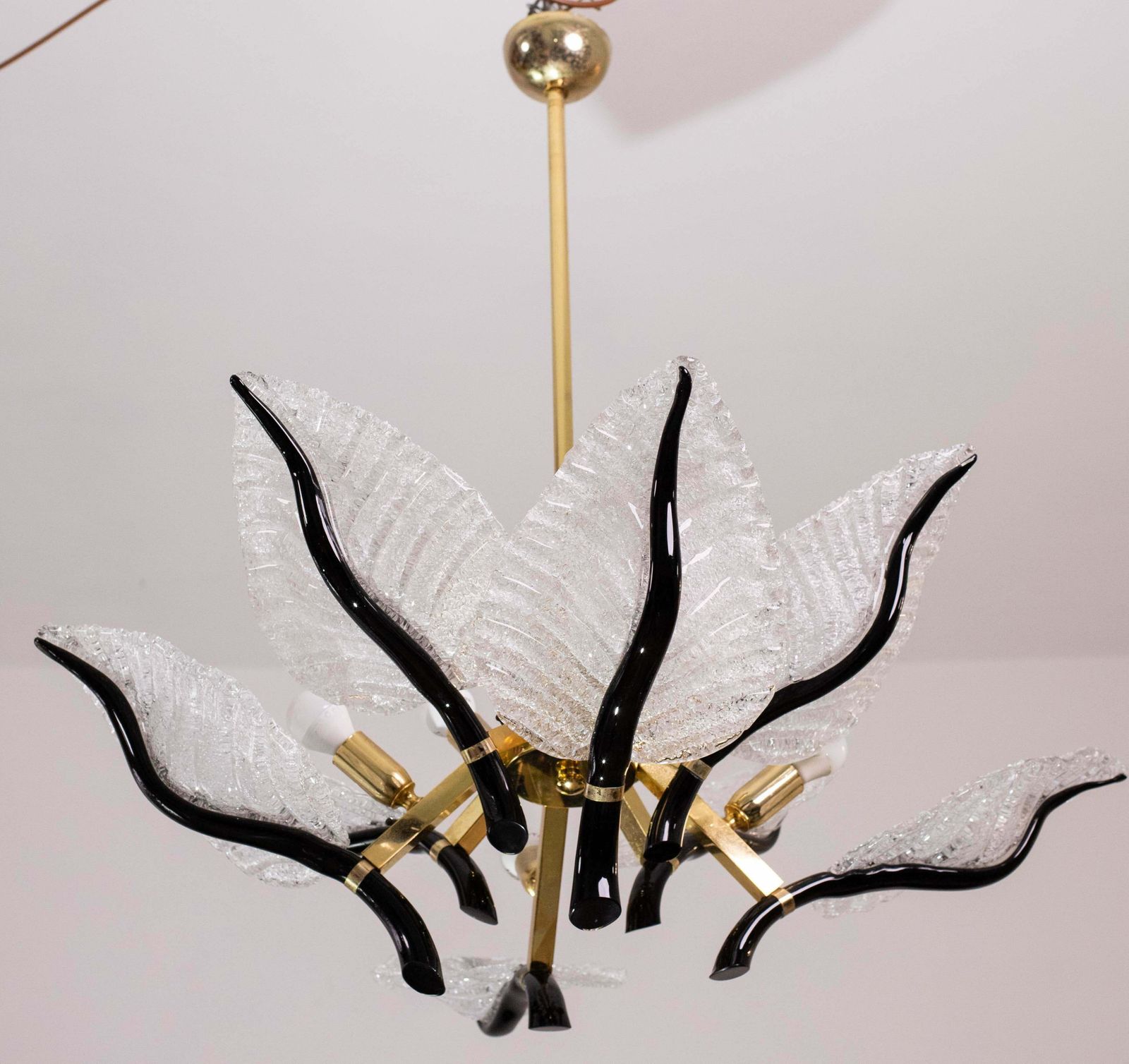 Large Size Elegant Chandelier Franco Luce For Seguso, Murano Glass, 1970s photo for sale
