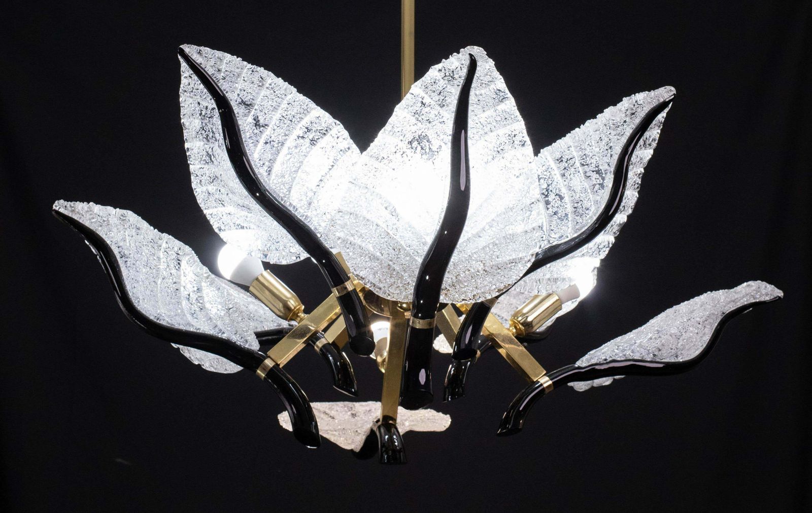 Large Size Elegant Chandelier Franco Luce For Seguso, Murano Glass, 1970s photo vintage
