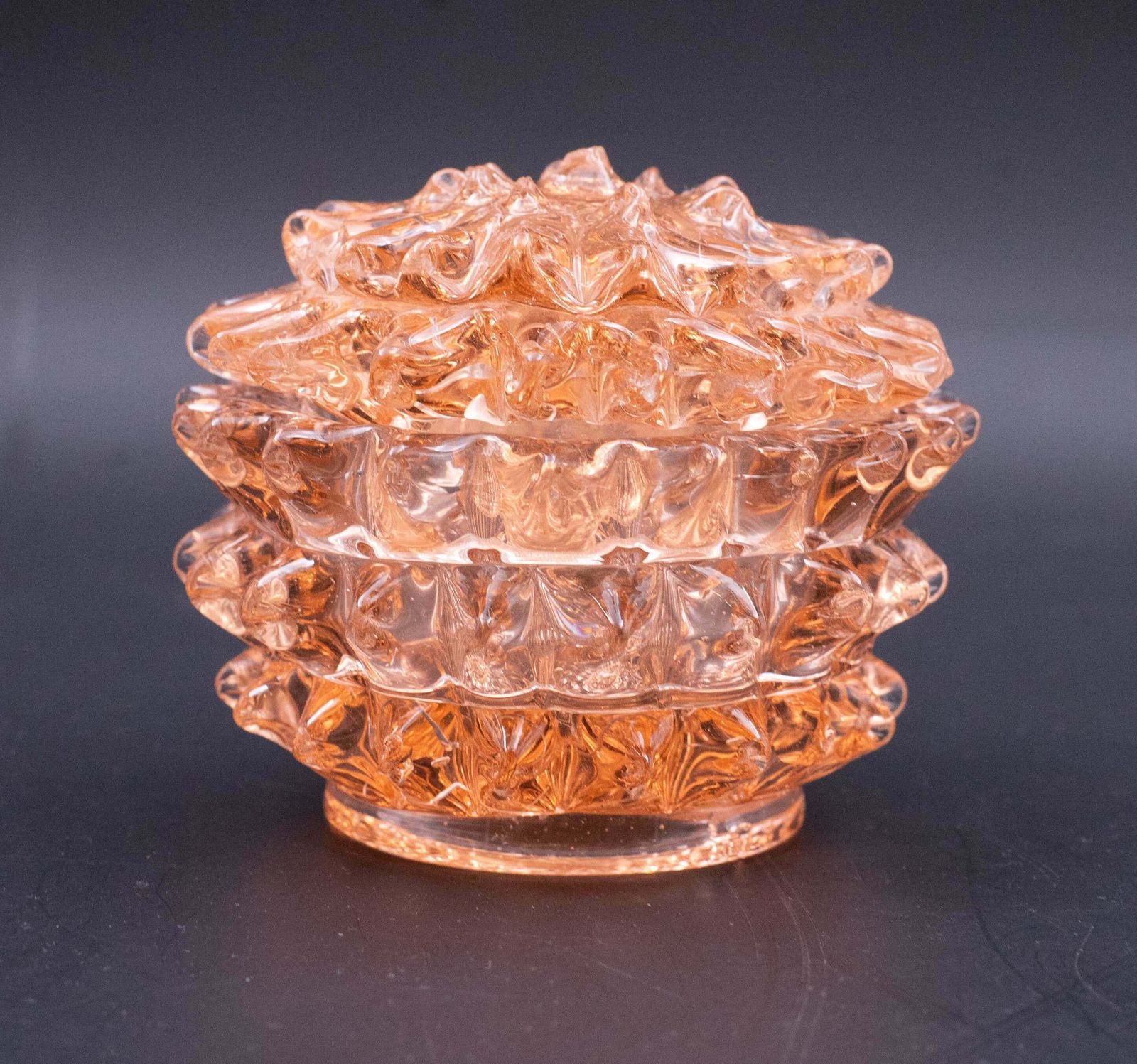 Rare Orange Ercole Barovier Rostrato Murano Glass Vase For Barovier & Toso photo furniture