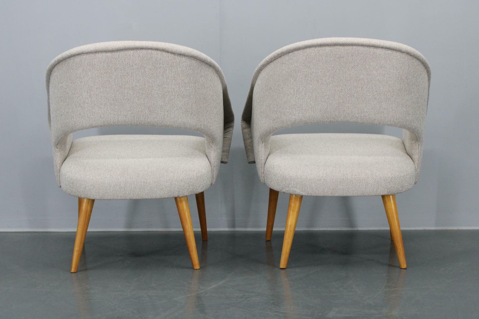Furniture 1960s Pair Of Restored Shell Chairs, Czechoslovakia photo