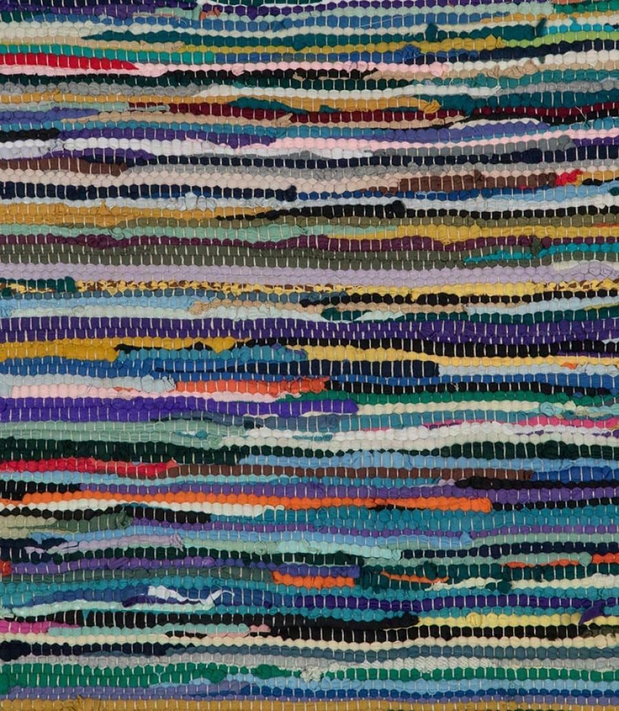 20th Century Swedish Traditional Cotton Rag Rug photo Textiles