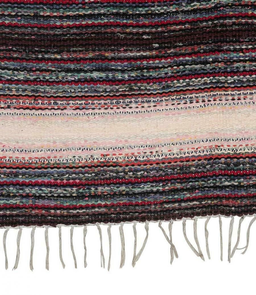 20th Century Swedish Traditional Cotton Rag Rug photo furniture