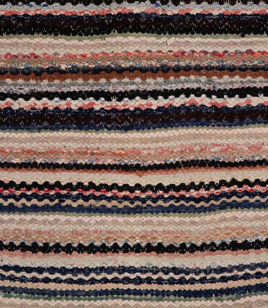 20th Century Swedish Traditional Cotton Rag Rug photo Textiles