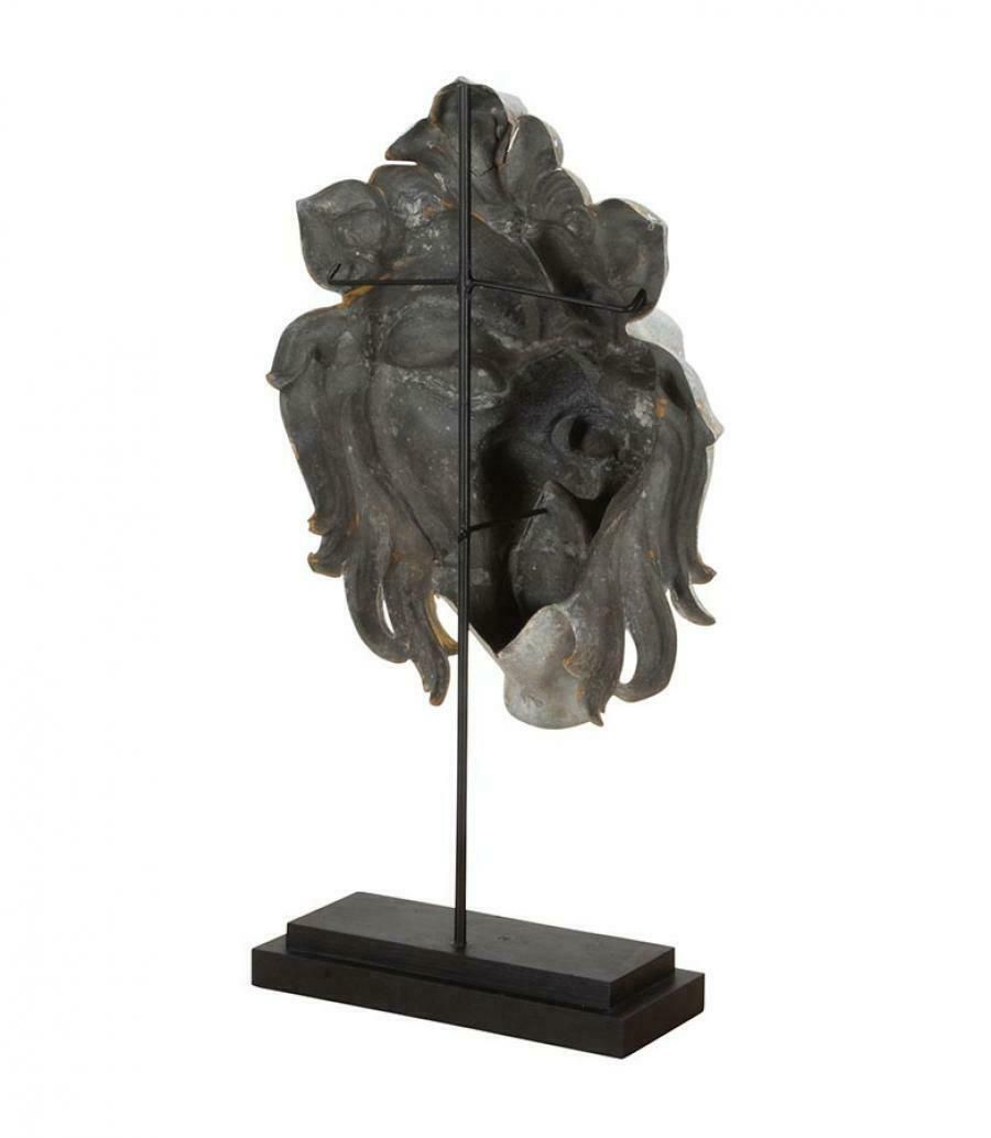 Large French 19th Century Zinc Lion Head photo 2800.0