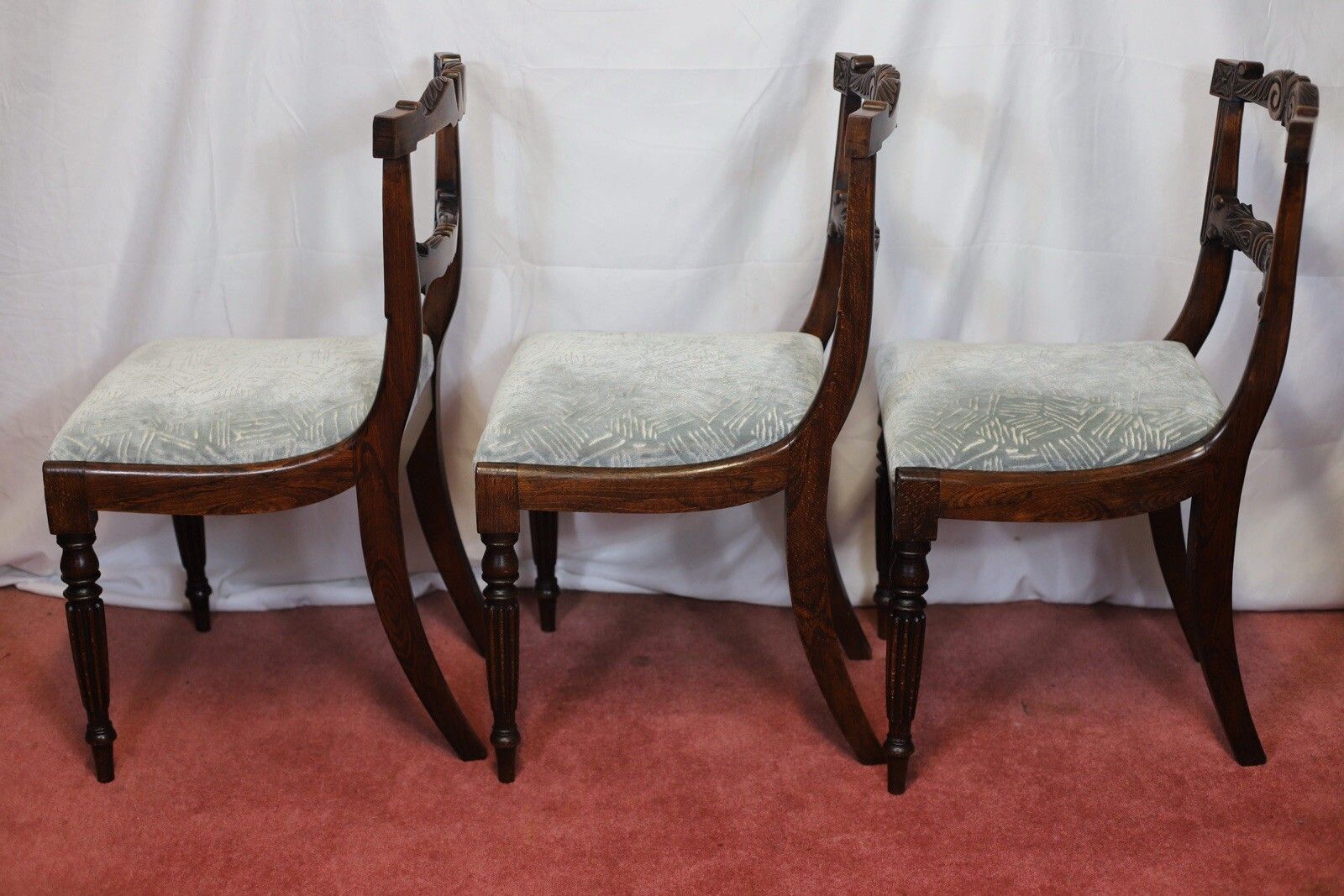Beautiful Set Of Six Regency Rosewood Dining Chairs photo Furniture