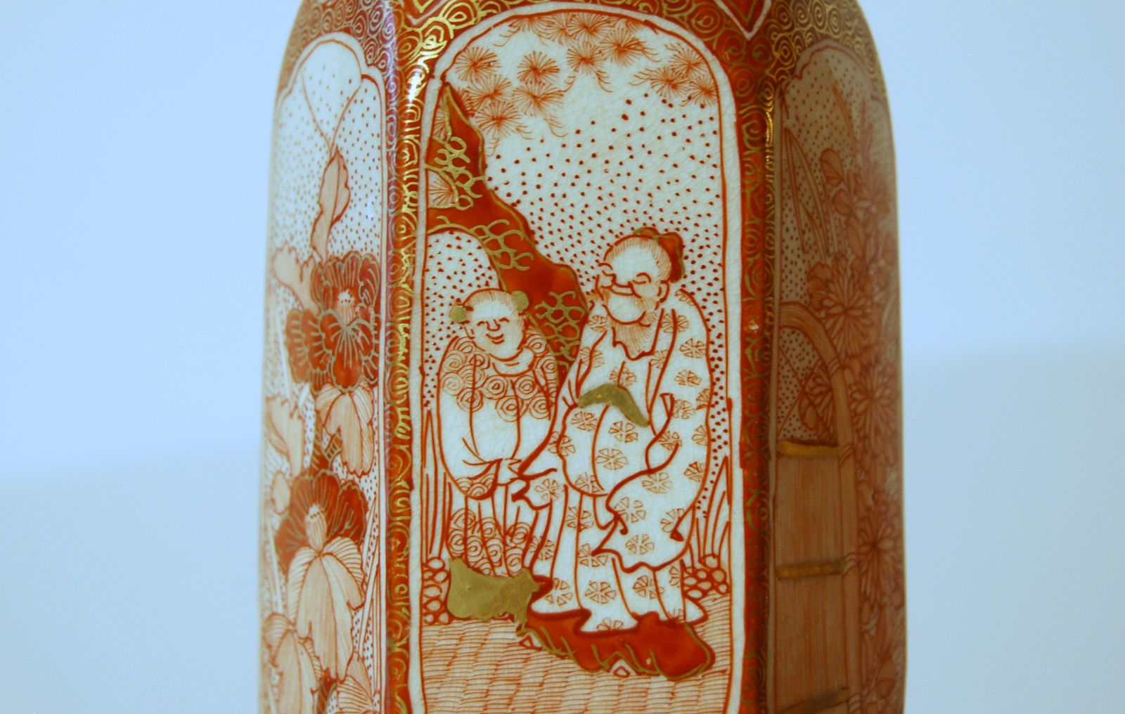 Pair Of Kutani Porcelain Vases / Meiji Period / Japan Ca. 1880 photo furniture