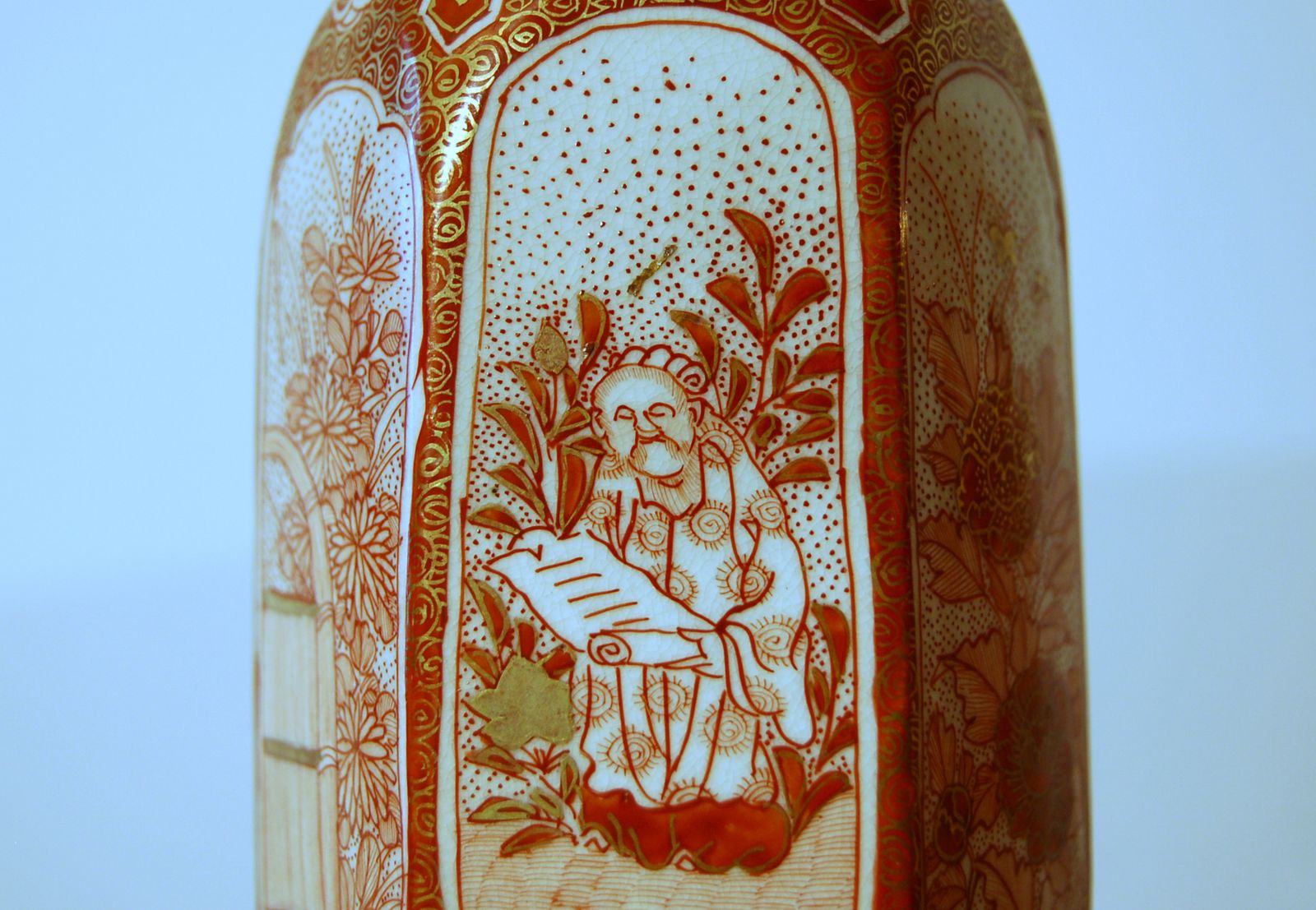 Pair Of Kutani Porcelain Vases / Meiji Period / Japan Ca. 1880 photo Home Decor