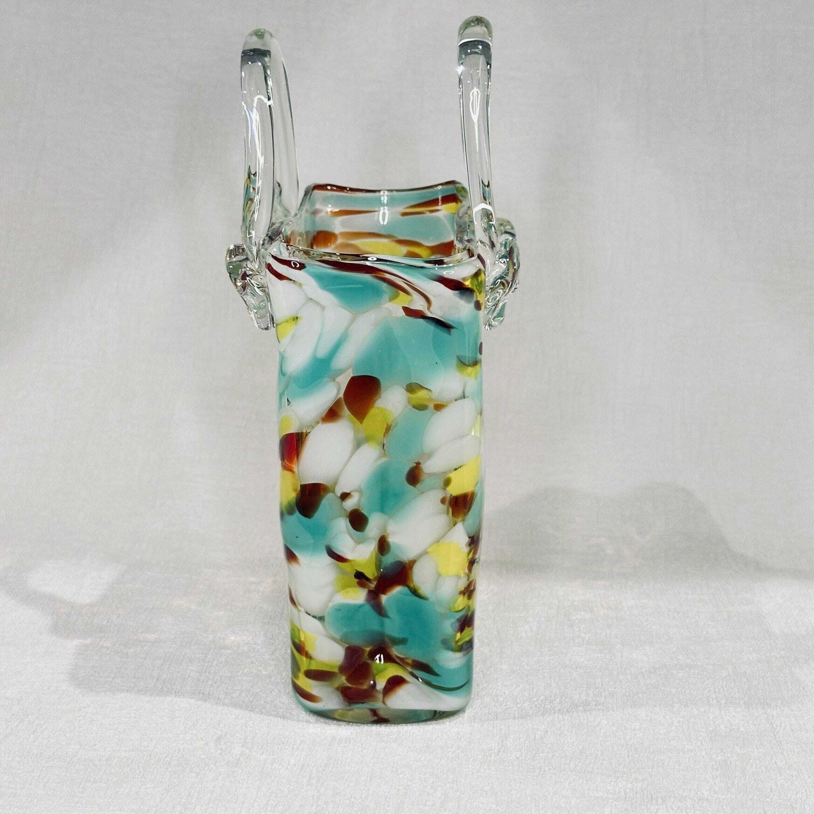 Vintage Murano Glass Purse Vase   Italian Art Glass Sculpture photo Home Decor