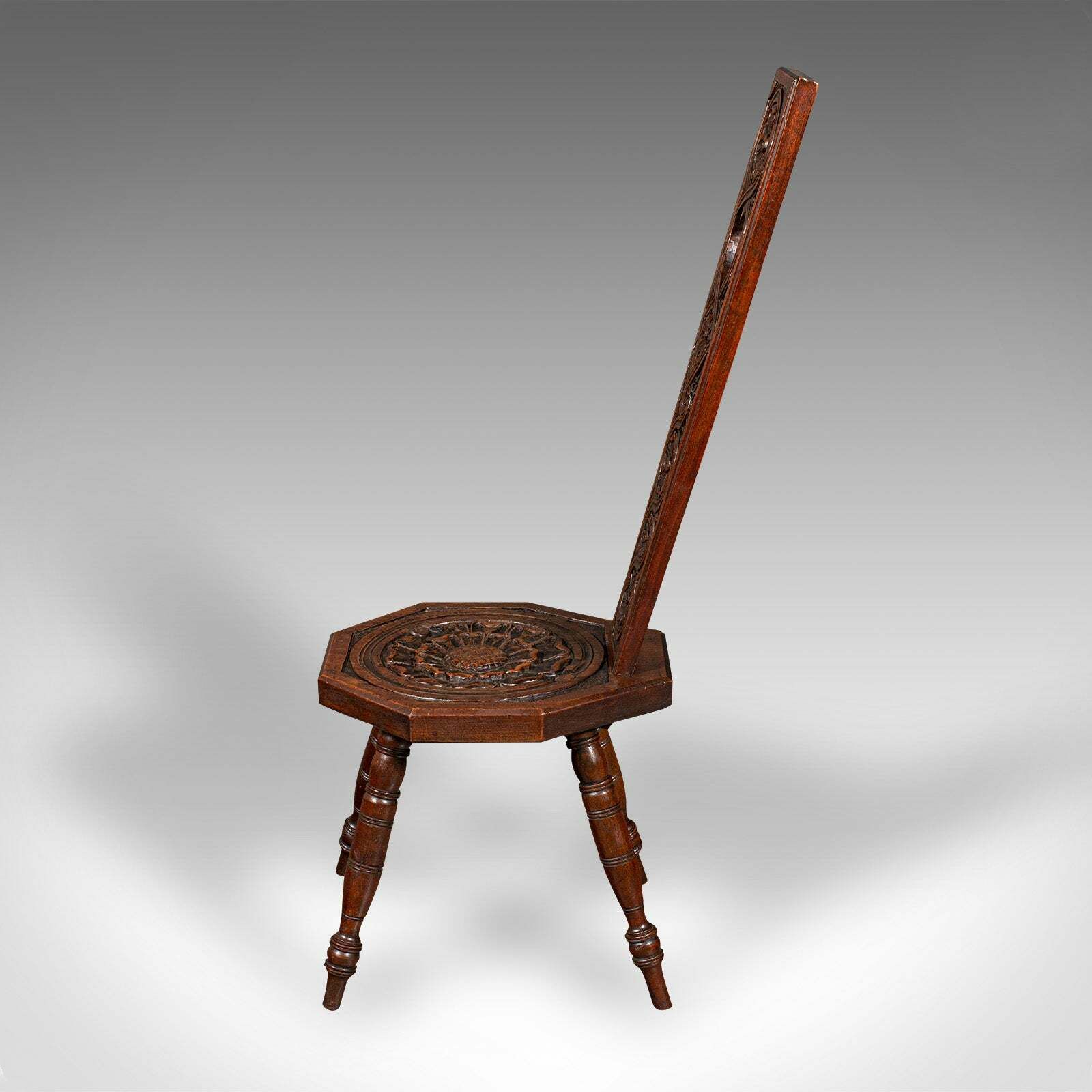 Antique Spinning Chair, English, Carved, Work Stool, Seat, Victorian, Circa 1880 photo 895.0