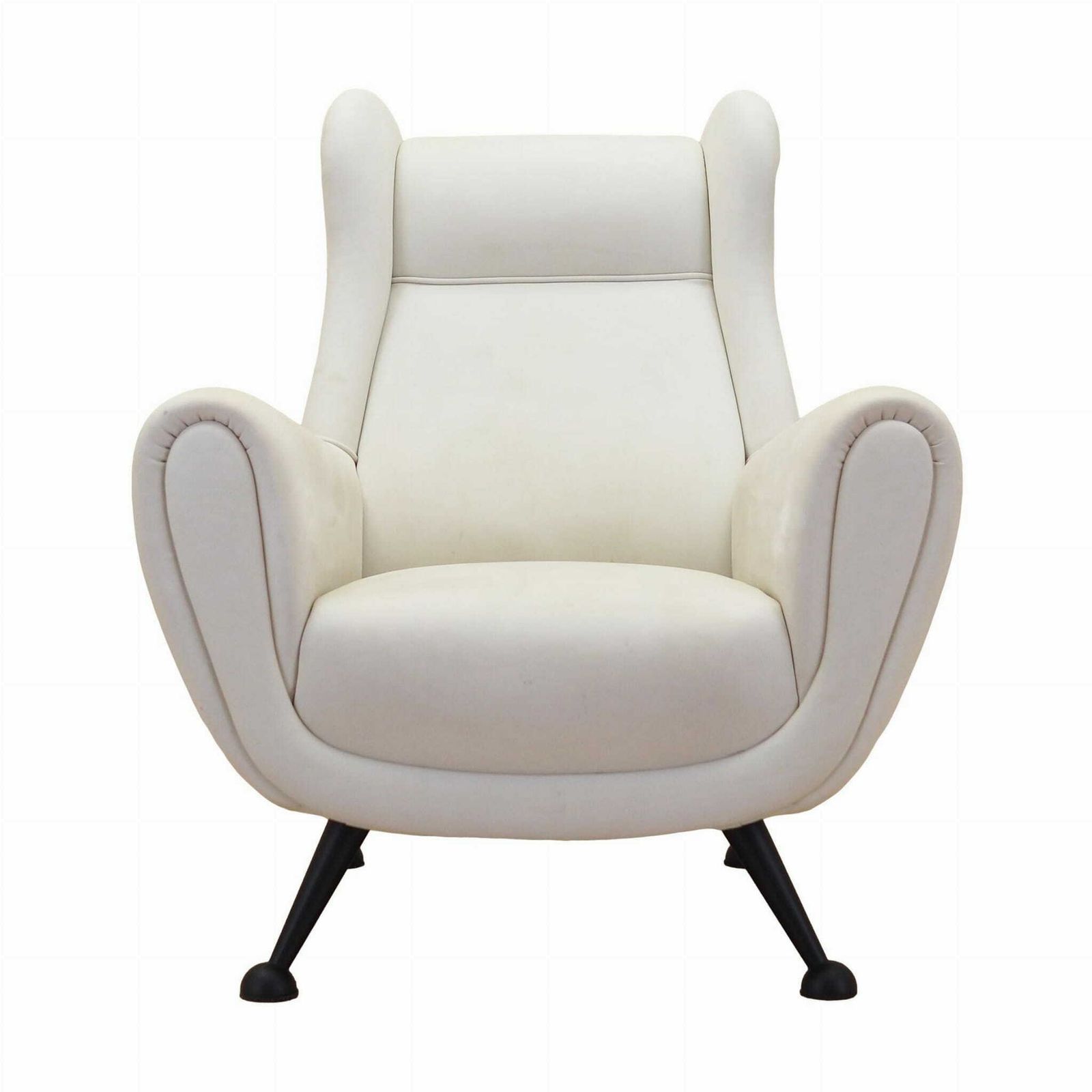 White Armchair, Italian Design, 1980s, Production: Italy