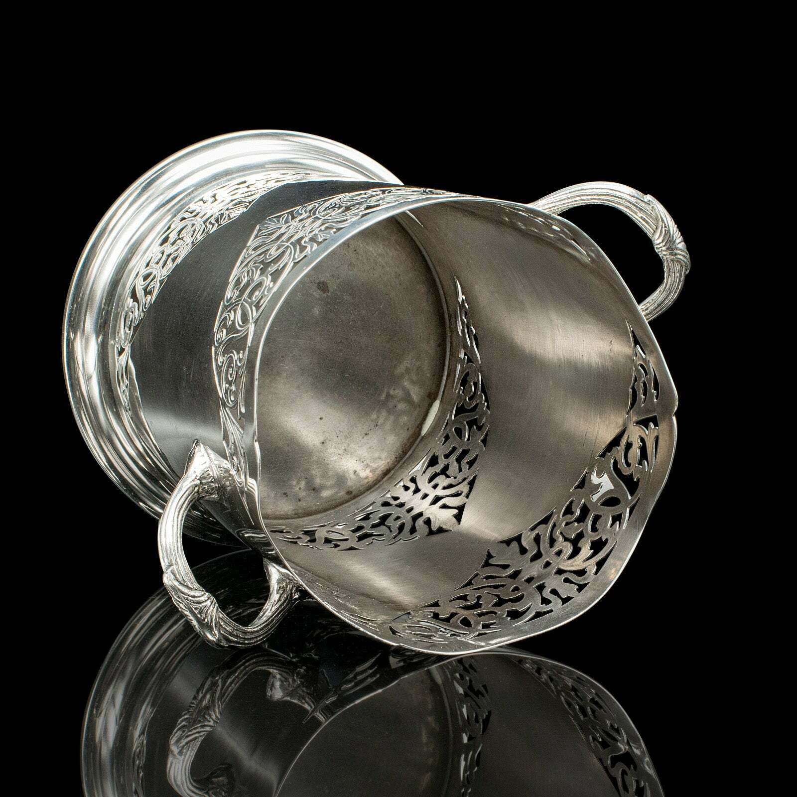 Antique Bottle Cooler, English, Silver Plate, Champagne Magnum Bucket, C.1920 photo vinterior