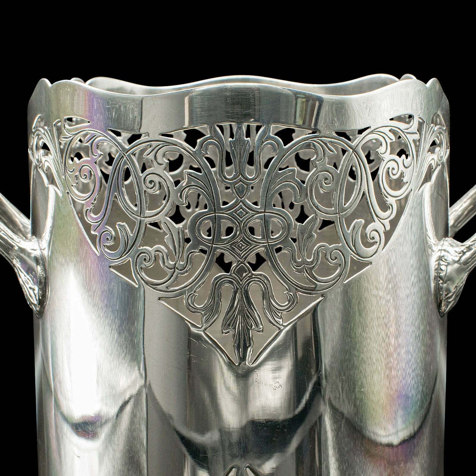 Antique Bottle Cooler, English, Silver Plate, Champagne Magnum Bucket, C.1920 photo vintage