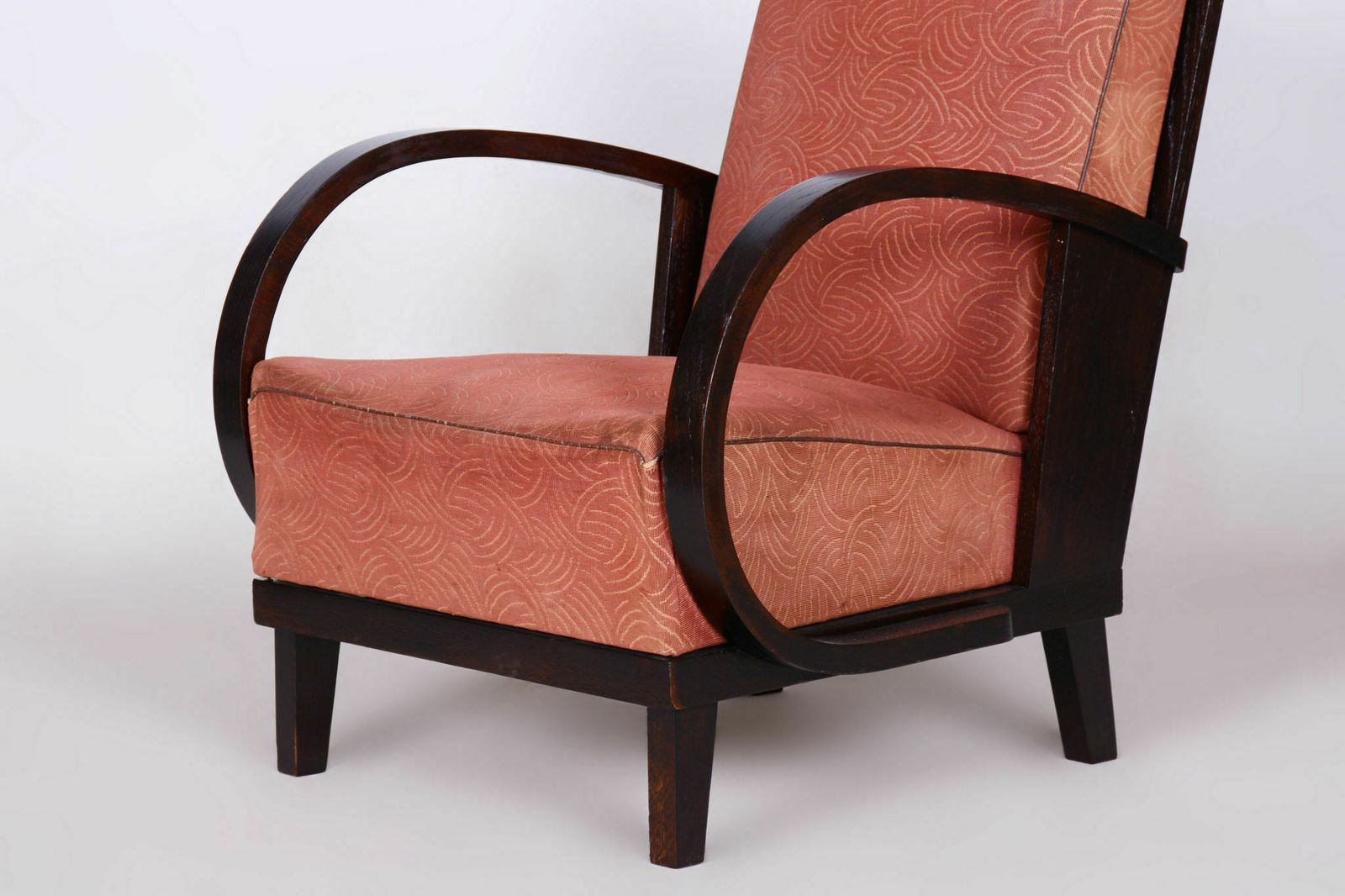 Restored Art Deco Armchair, By Jindrich Halabala, Up Zavody, Czech, 1930s photo Furniture