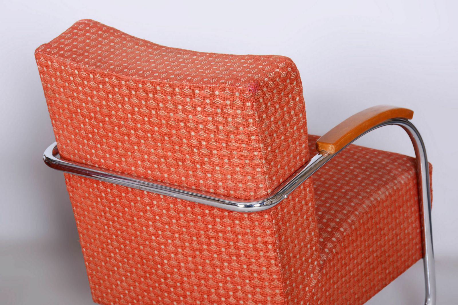 Set Of Two Original Bauhaus Armchairs, By Mücke Melder, Beech, Czech, 1930s photo vintage