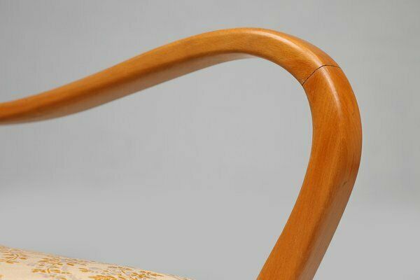 Art Deco Armchair In Beech Wood, France, 1940s photo buy