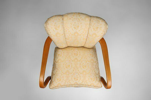 photo for sale Art Deco Armchair In Beech Wood, France, 1940s