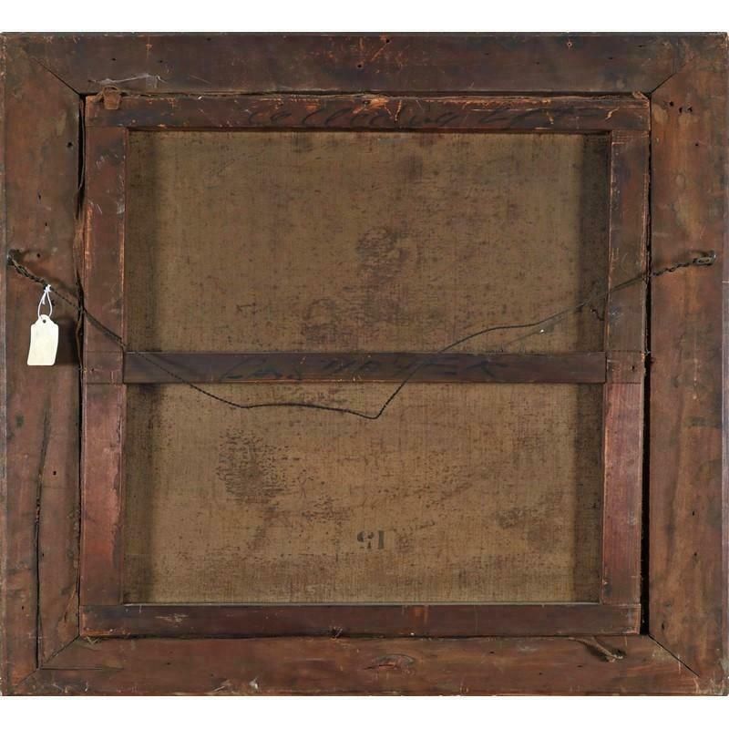 Unknownenglish School 19th Century Oil   Mother & Child Feeding Animals Stable Interior photo for sale