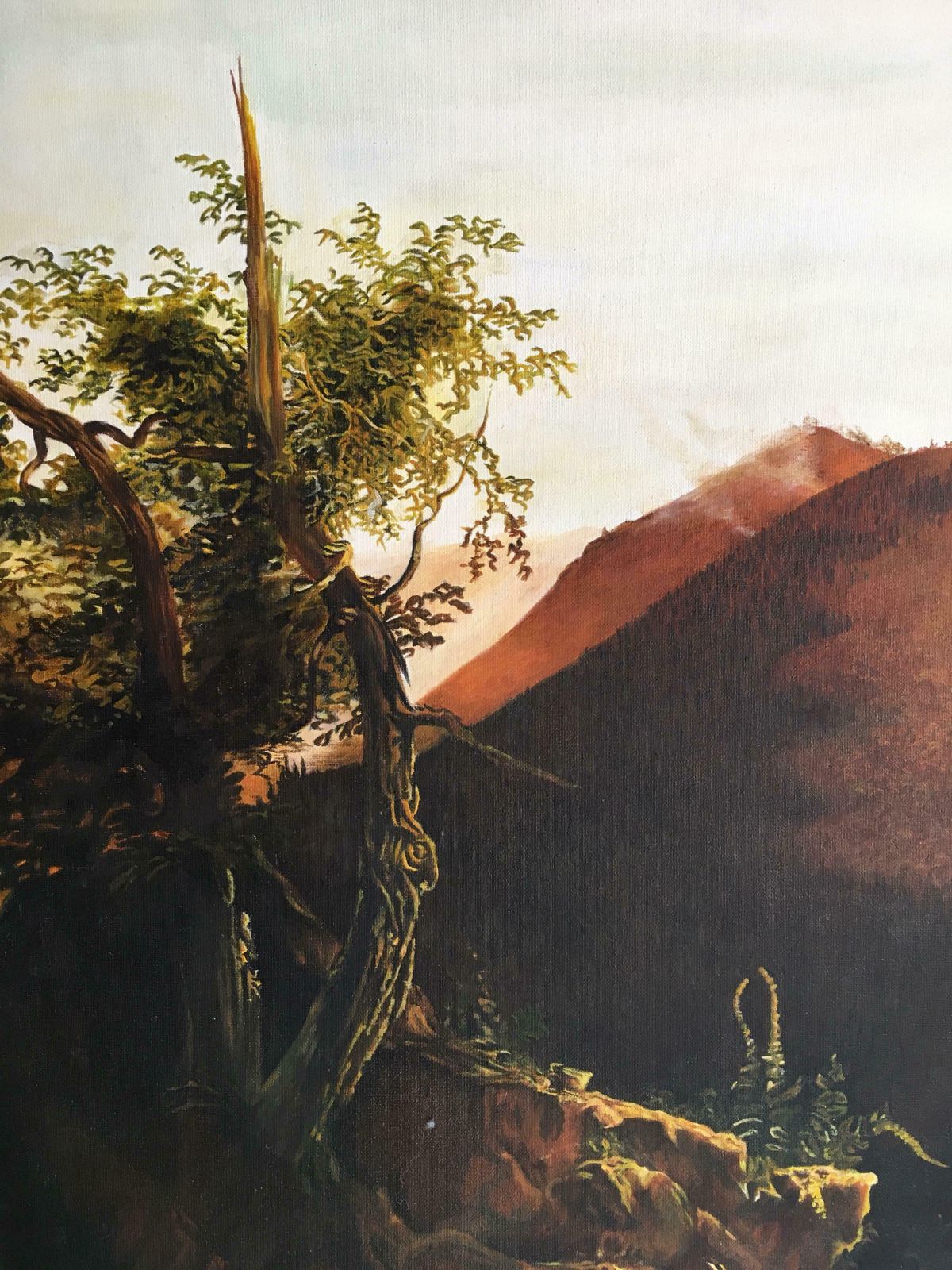 (After) Thomas Colesunrise In The Catskills Huge Oil Paintingc. 2000 photo Art