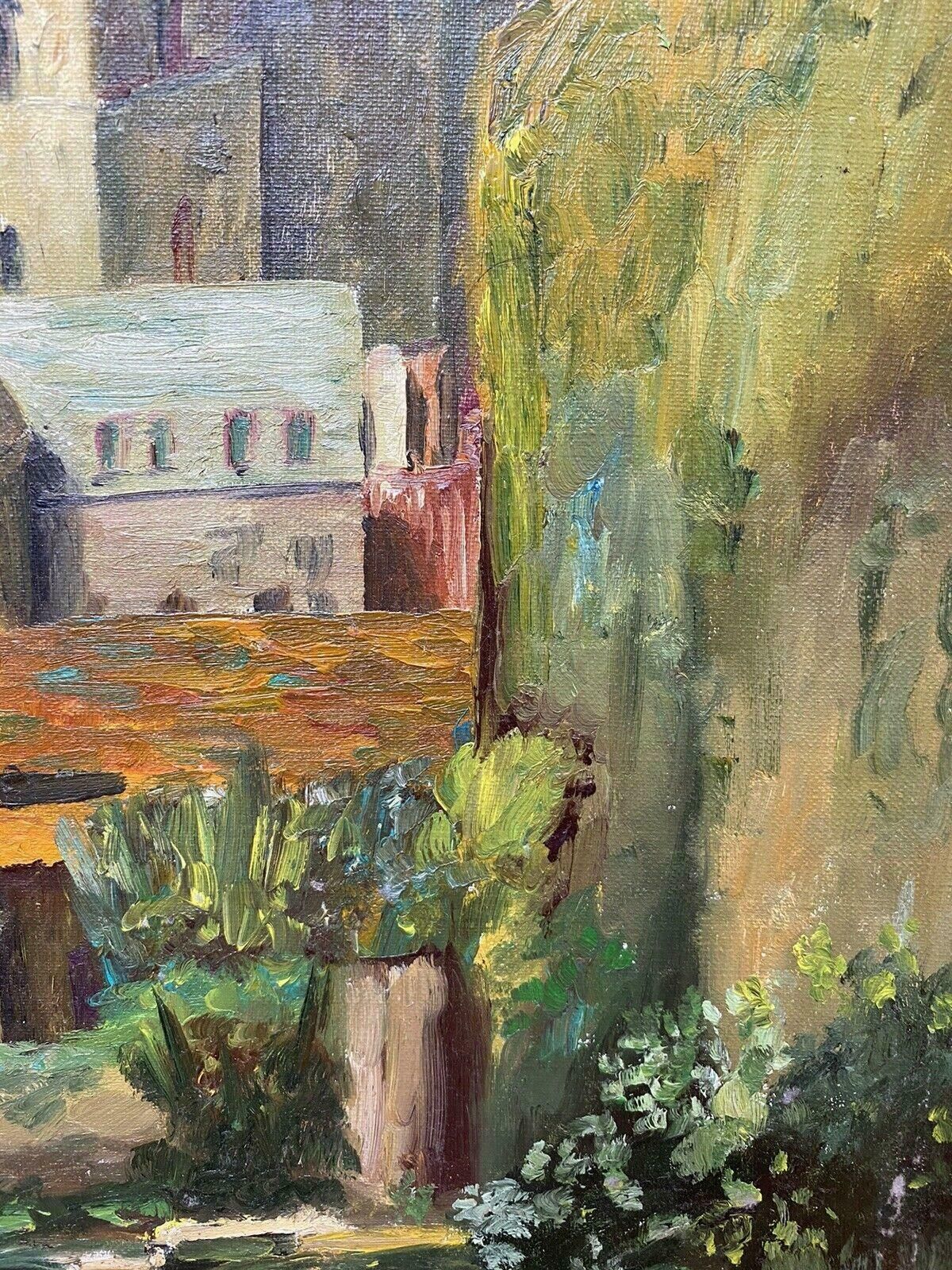 Fernand Audetfernand Audet (1923 2016) French Impressionist Oil   South Of France Townmid 20th Century photo Art
