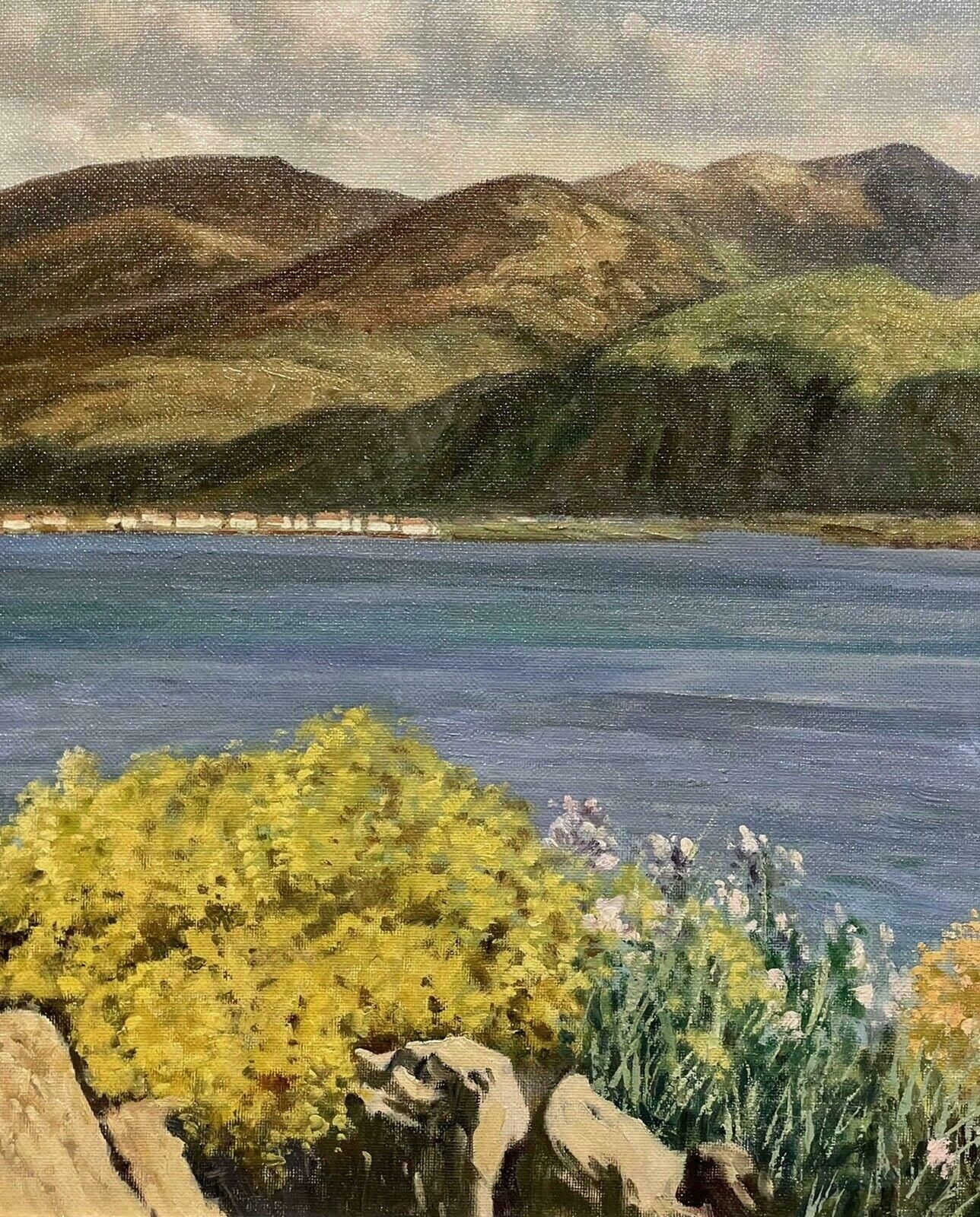 W. Lambert Bellcoastal Cliff Top Seascape Landscape Signed British Oil Painting photo for sale