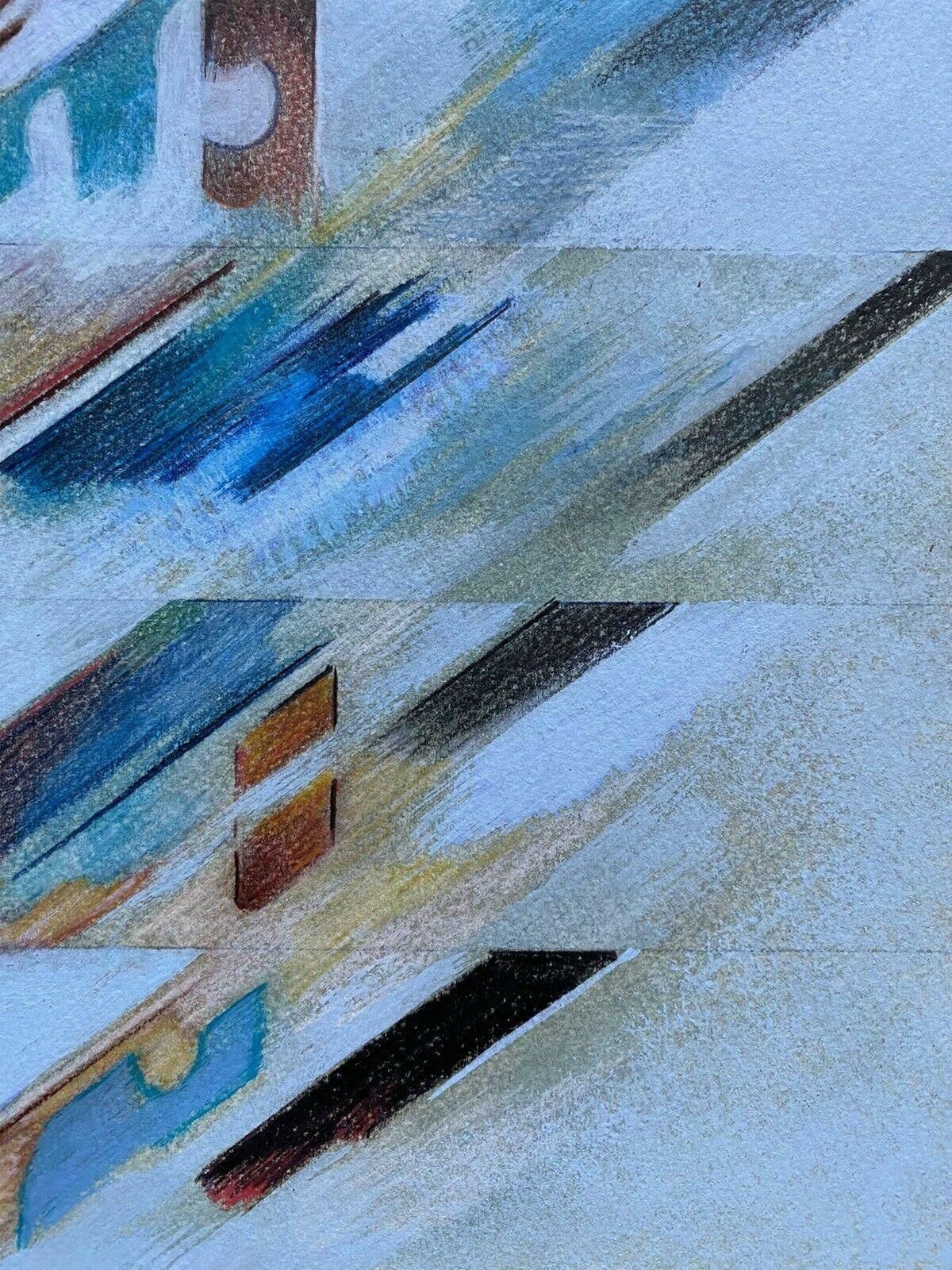 Arlette Martinarlette Martin (B.1924) 1970's French Geometric Abstract Painting20th Century photo furniture