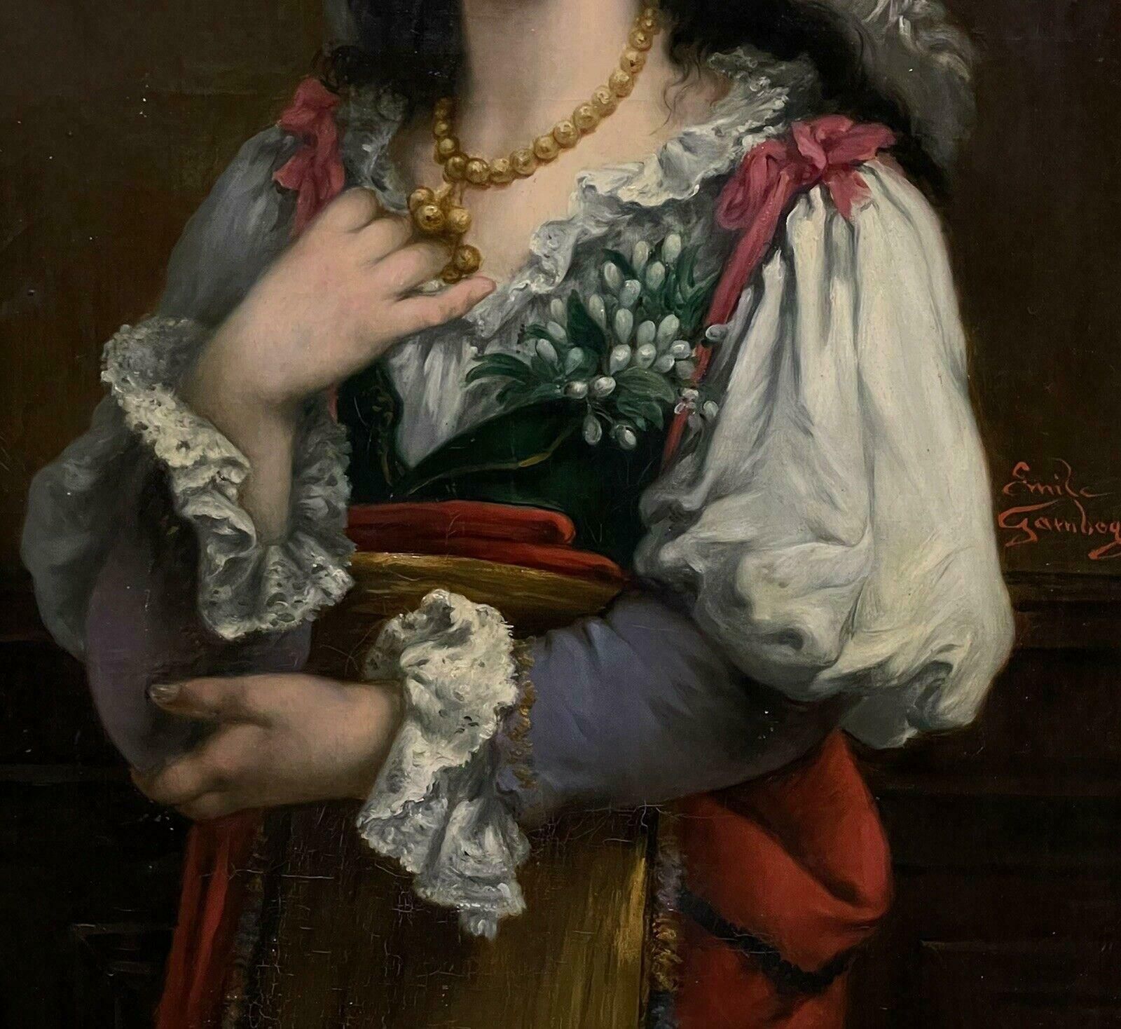 Italian 19thcfine 19th Century Italian Signed Oil Painting Portrait Of Young Lady, Gilt Frame photo 2502.0