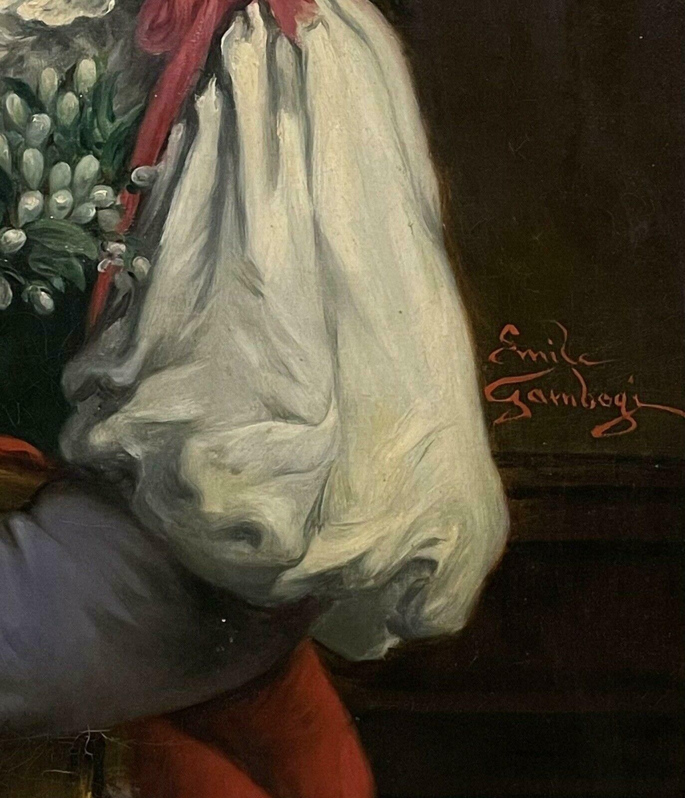 Italian 19thcfine 19th Century Italian Signed Oil Painting Portrait Of Young Lady, Gilt Frame photo vinterior