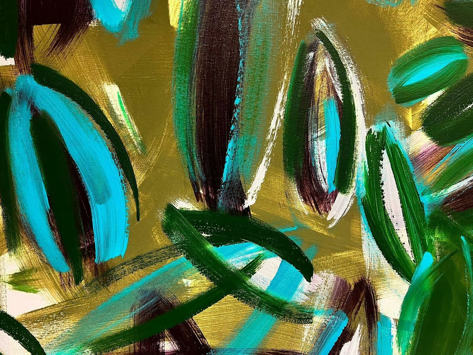 Robert Somertonhuge British Abstract Original Painting Green Beige Black Purple Colorsc. 2022 photo buy