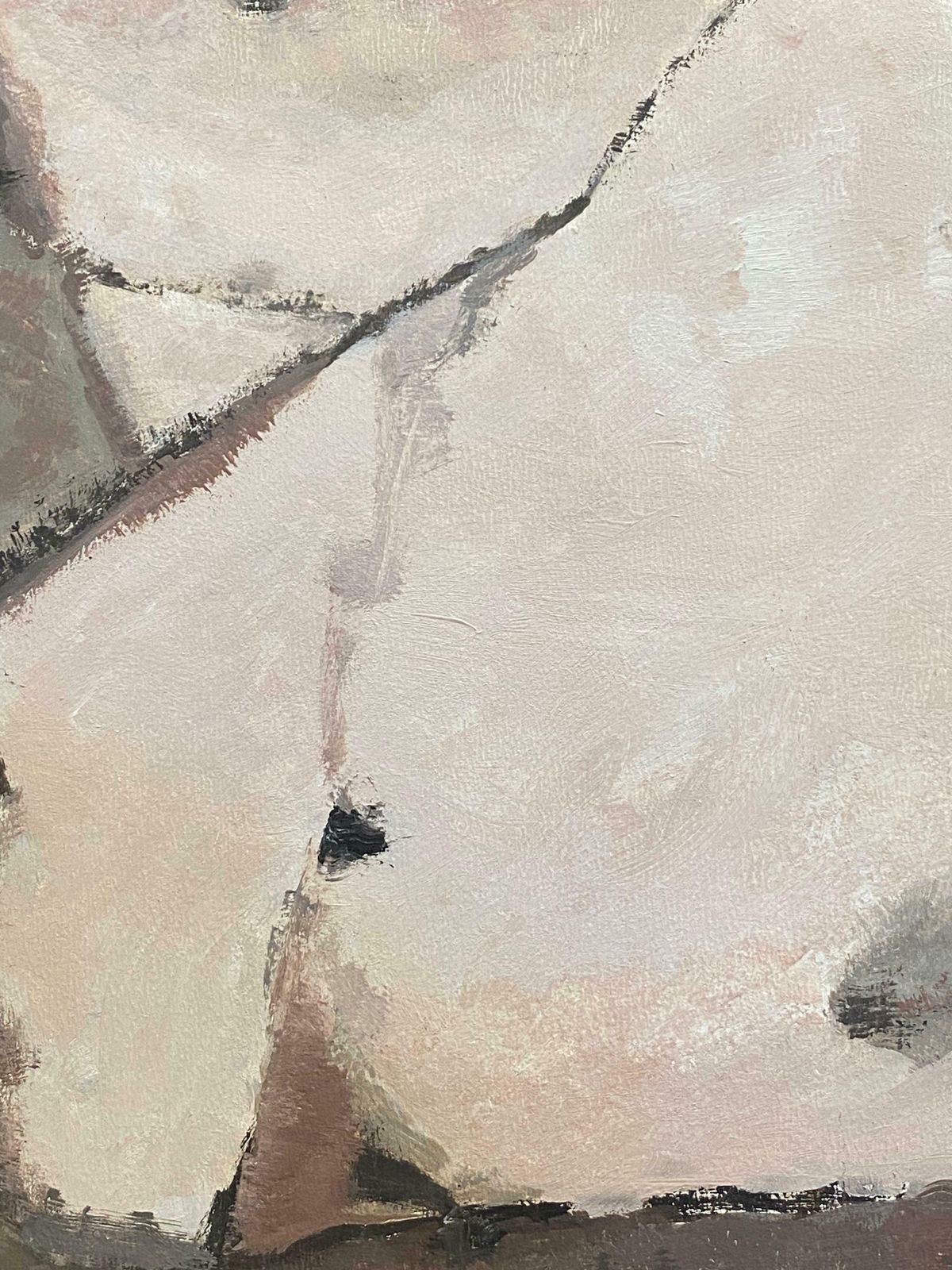 Yvette Dubois Habasqueabstract Expressionist Original Oil Painting   Pink Greys Ochre Colors2007 photo vinterior