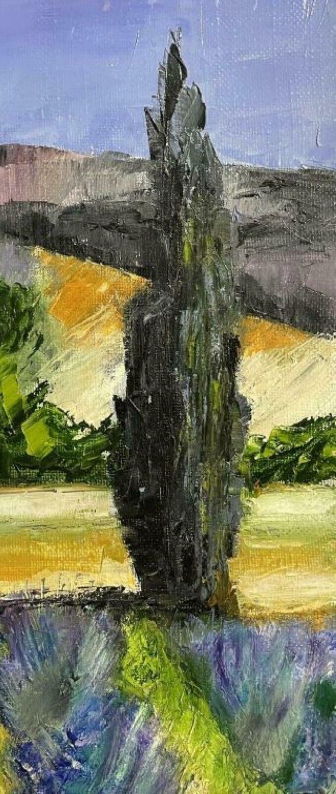 Louis Del Bianco (B.1925louis Del Bianco (French 1925) Signed Oil   Lavender Fields Provence Summer20th Century photo vinterior