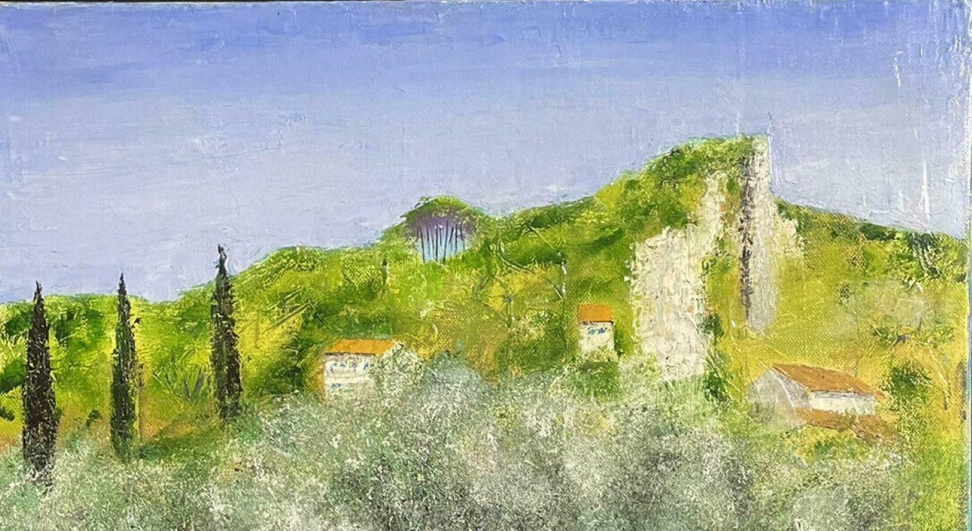 Louis Del Bianco (B.1925louis Del Bianco (French 1925) Large Oil Painting   Provencal Summer Landscape20th Century photo for sale