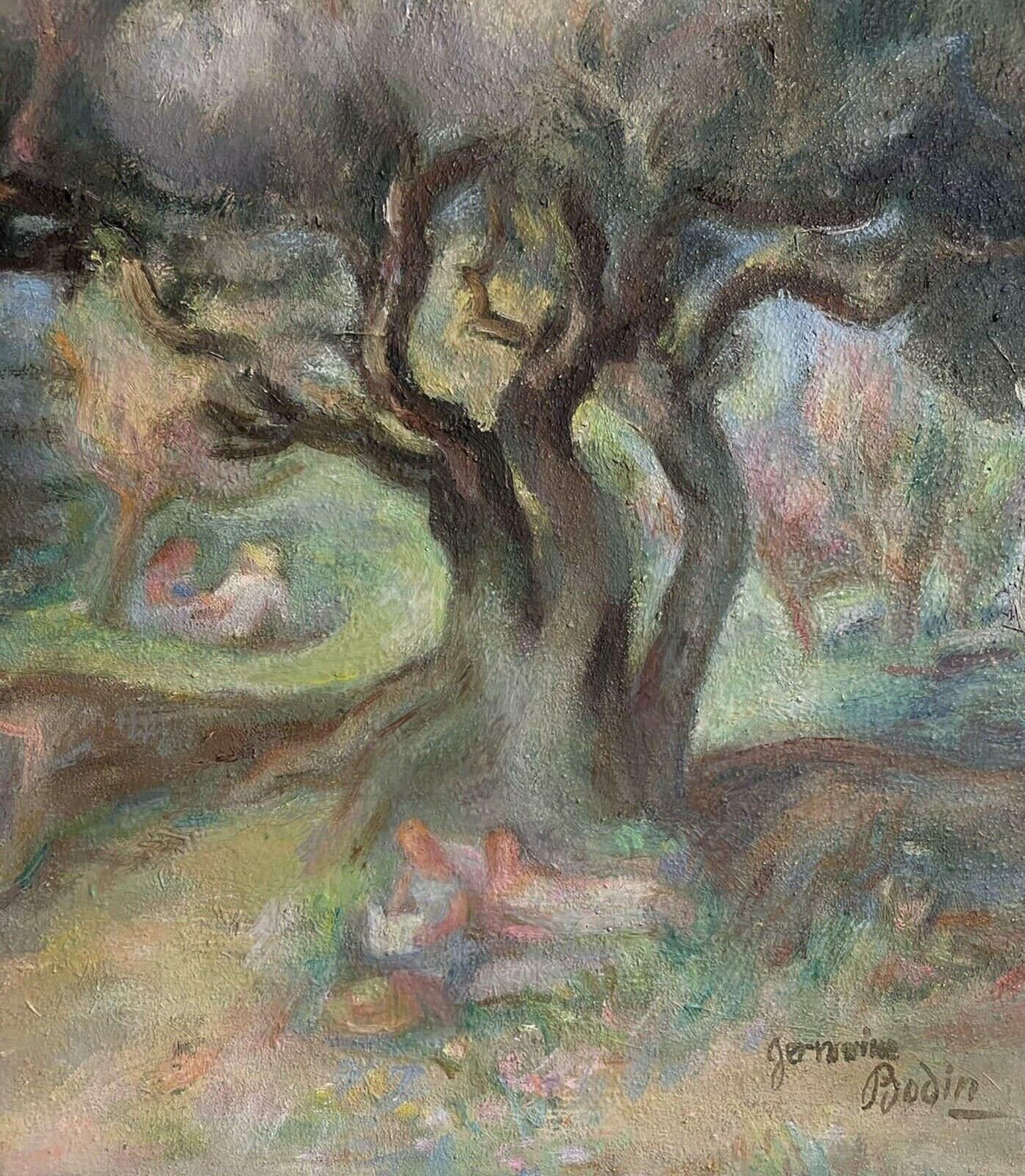 Germaine Bodinolive Groves In Provence, Signed Mid 20th Century French Post Impressionist Oil1950's photo 1379.0