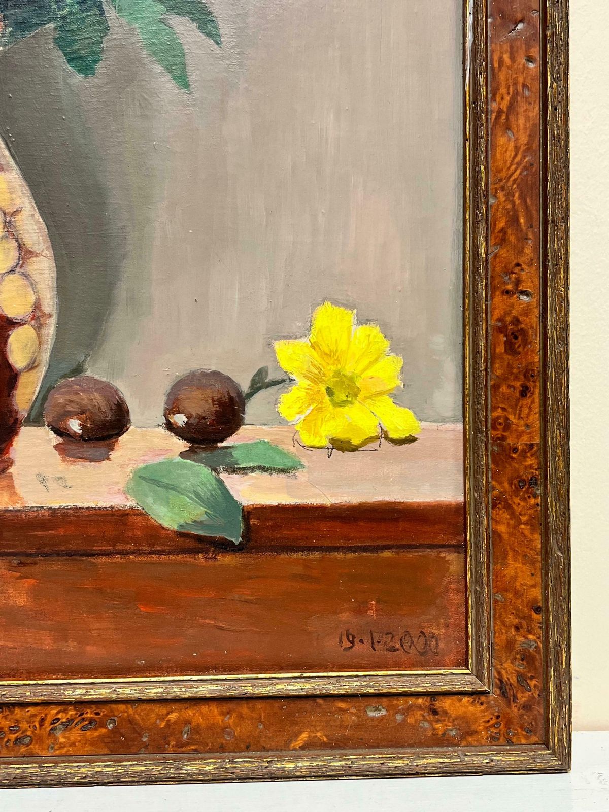 French Schoolbeautiful French Impressionist Oil Summer Bright Flowers In Vase, Original Work photo Art